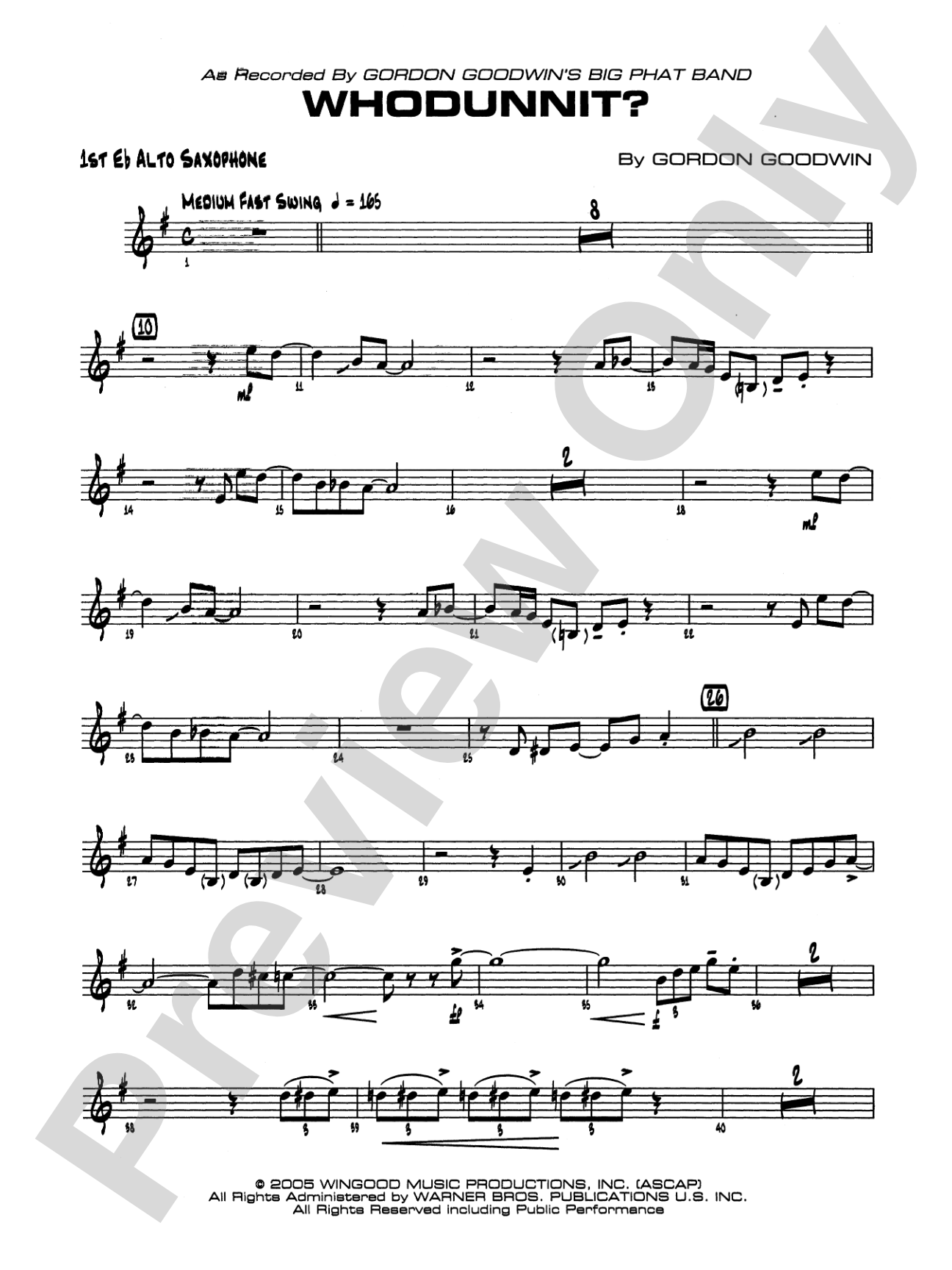 Whodunnit?: E-flat Alto Saxophone