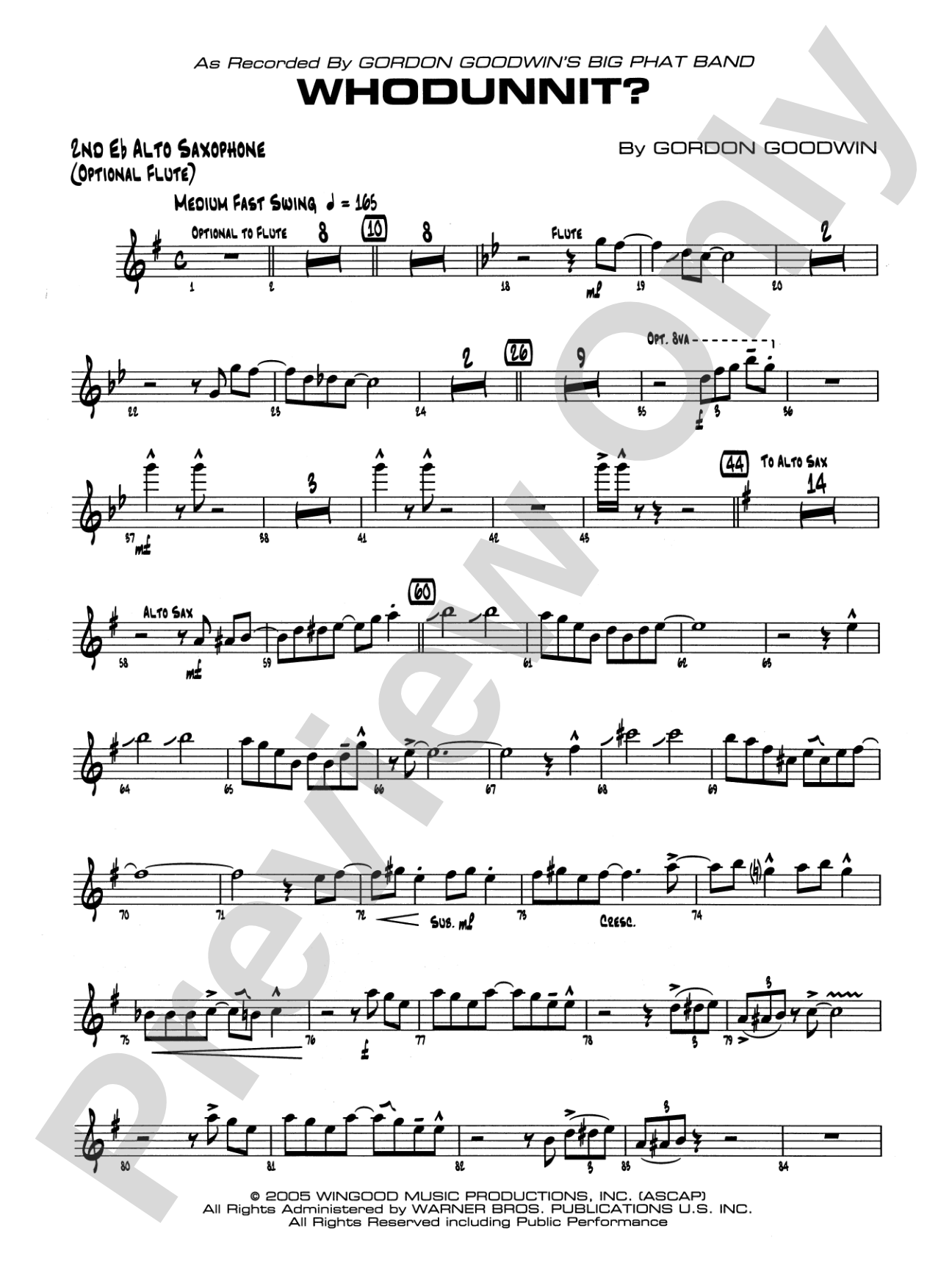 Whodunnit?: 2nd E-flat Alto Saxophone