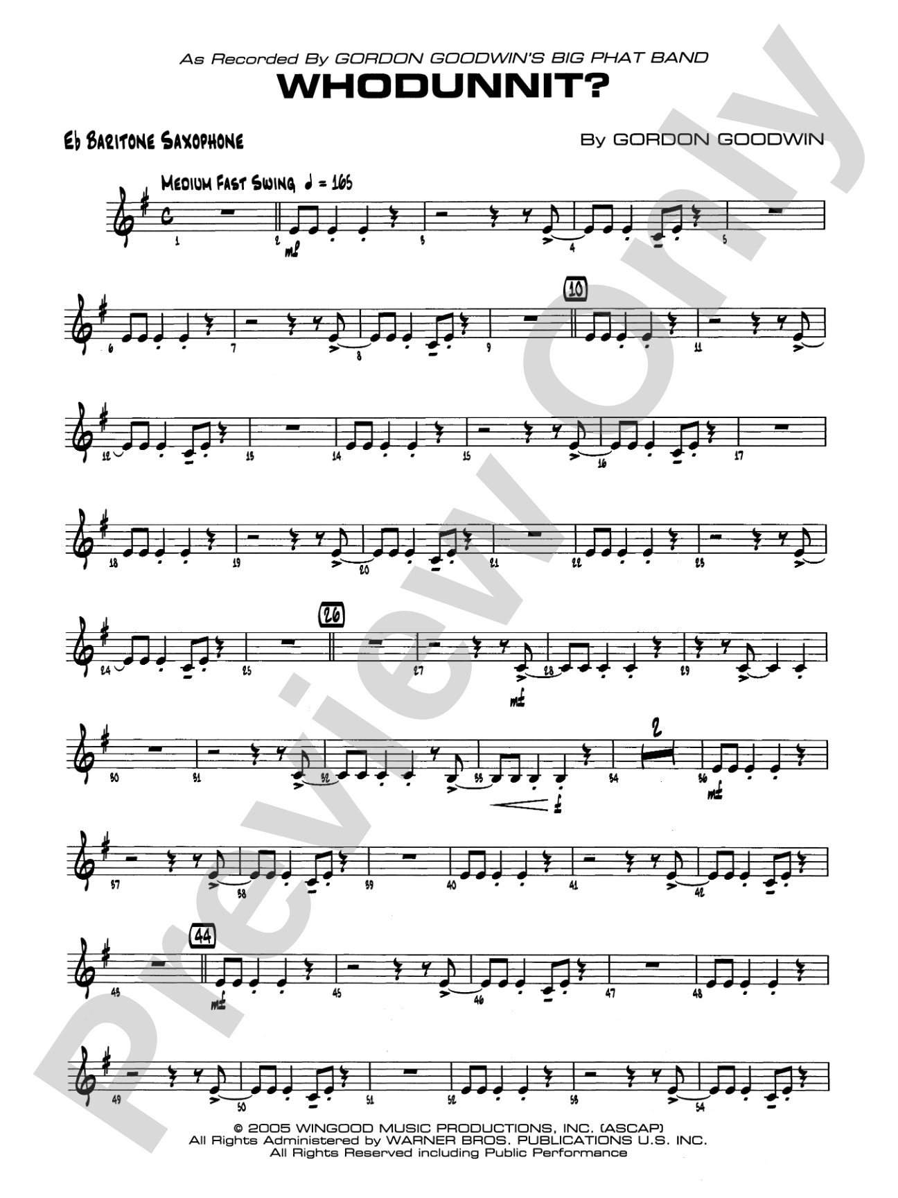 Whodunnit?: E-flat Baritone Saxophone