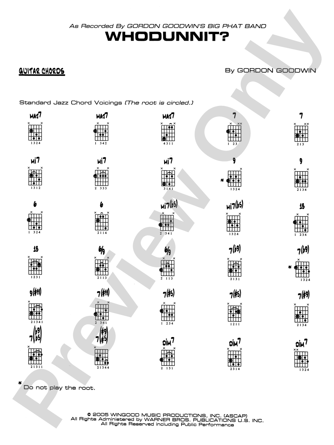 Whodunnit?: Guitar Chords