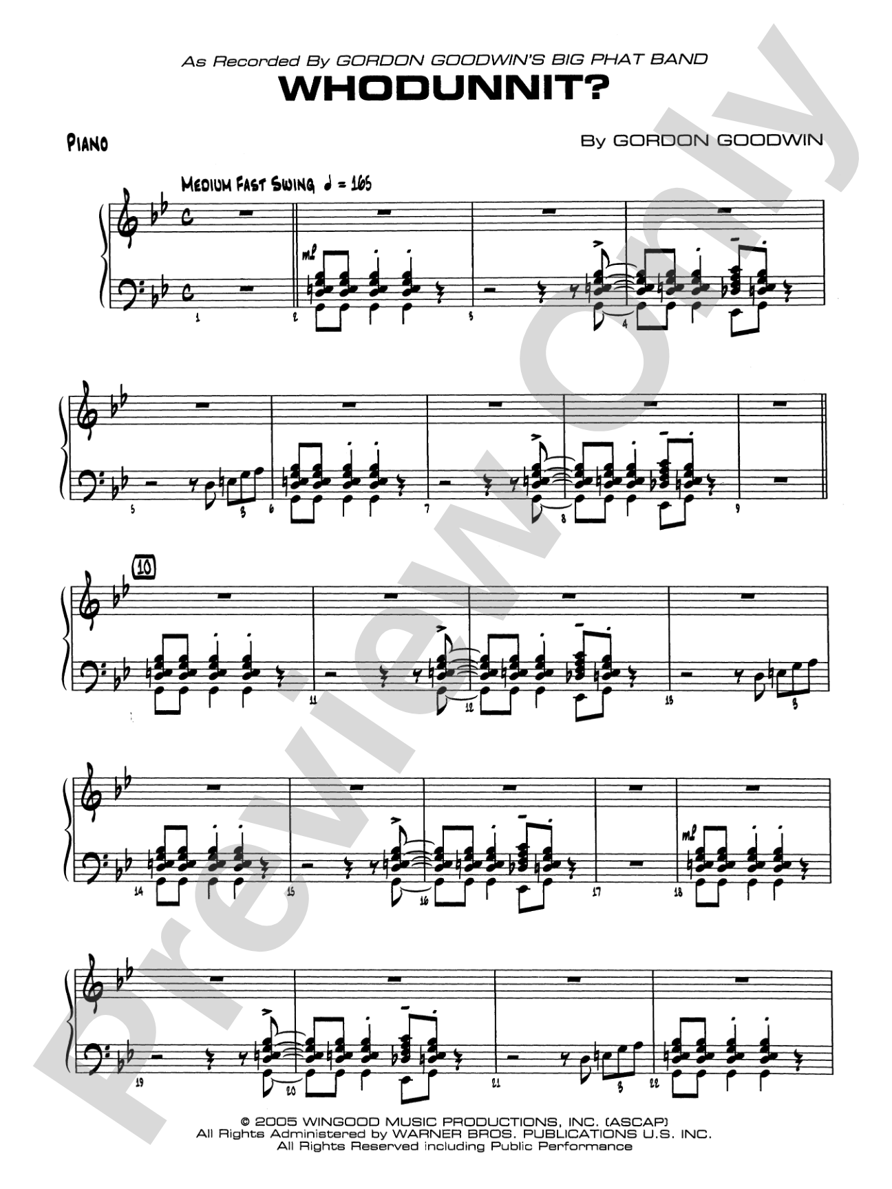 Whodunnit?: Piano Accompaniment