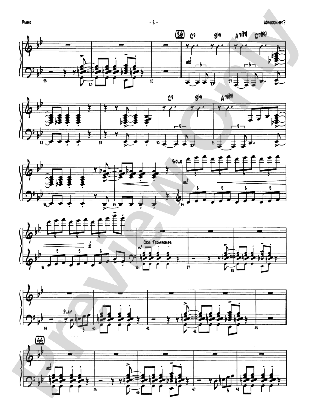 Whodunnit?: Piano Accompaniment