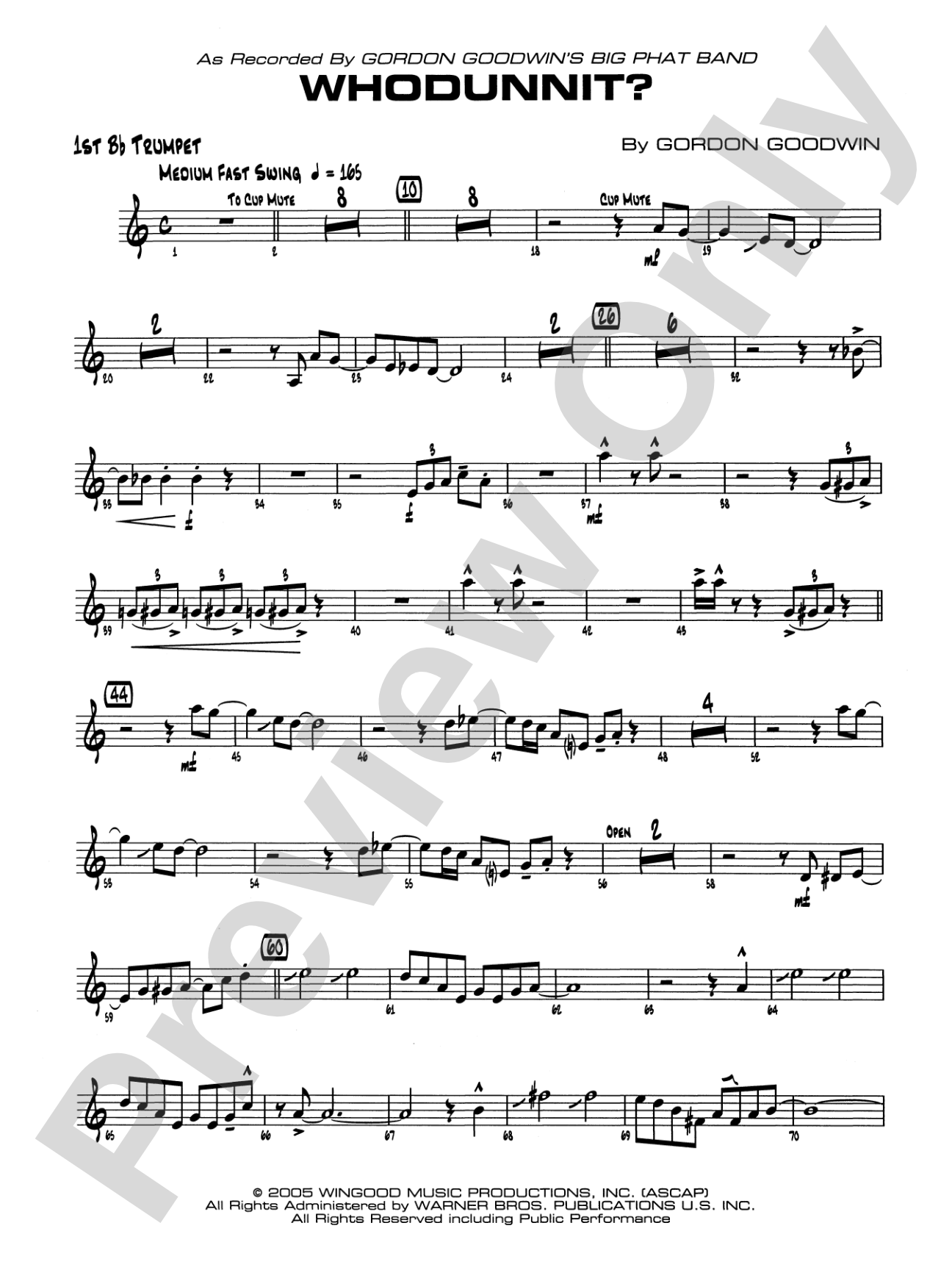 Whodunnit?: 1st B-flat Trumpet