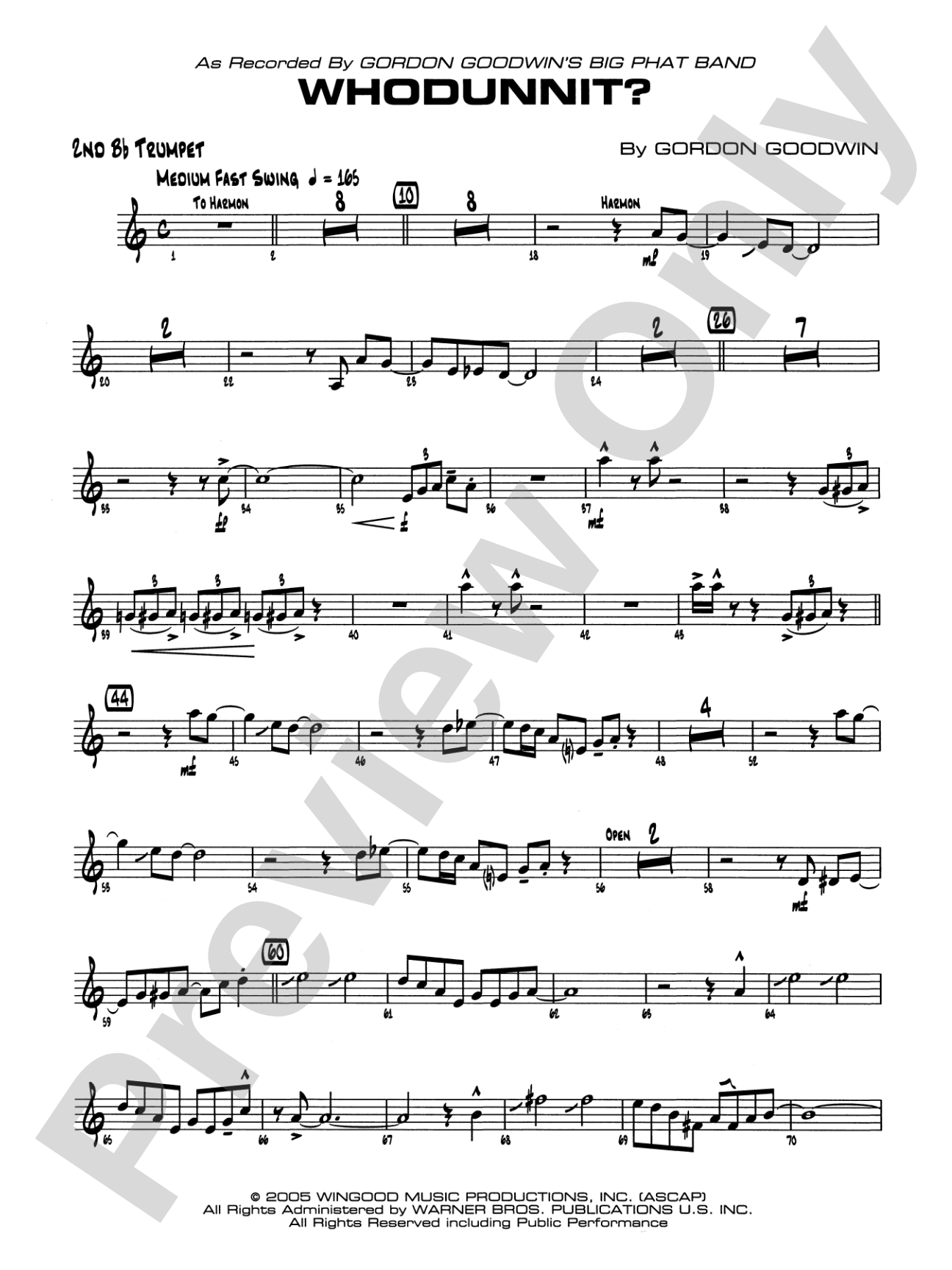 Whodunnit?: 2nd B-flat Trumpet