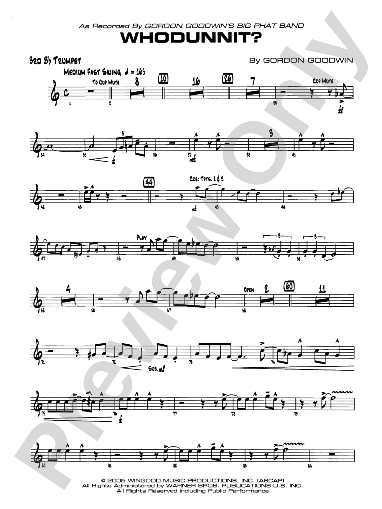 Whodunnit?: 3rd B-flat Trumpet