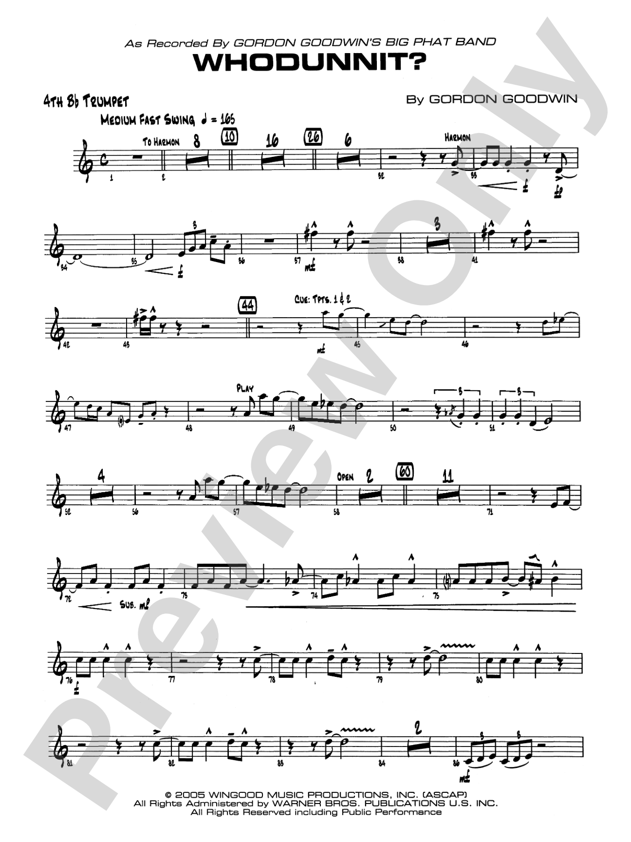 Whodunnit?: 4th B-flat Trumpet