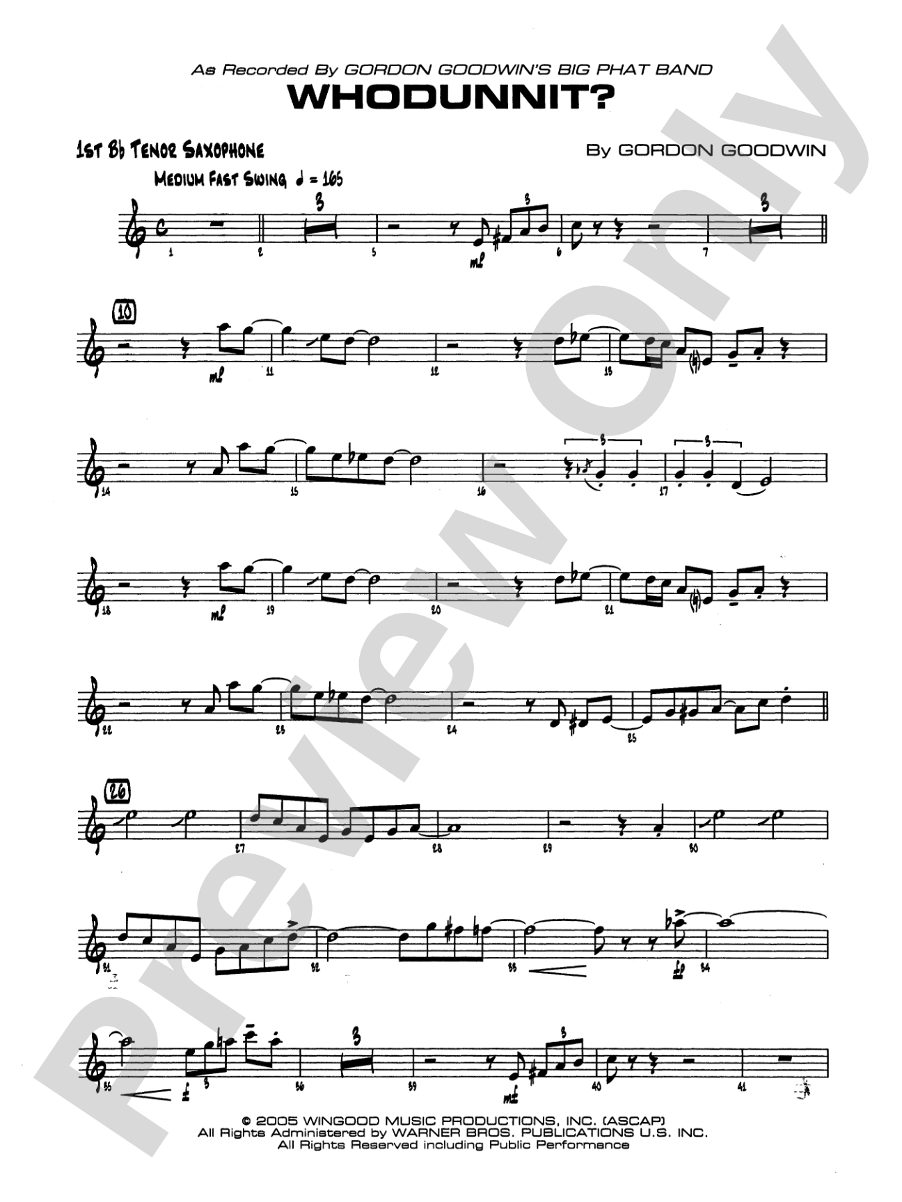 Whodunnit?: B-flat Tenor Saxophone