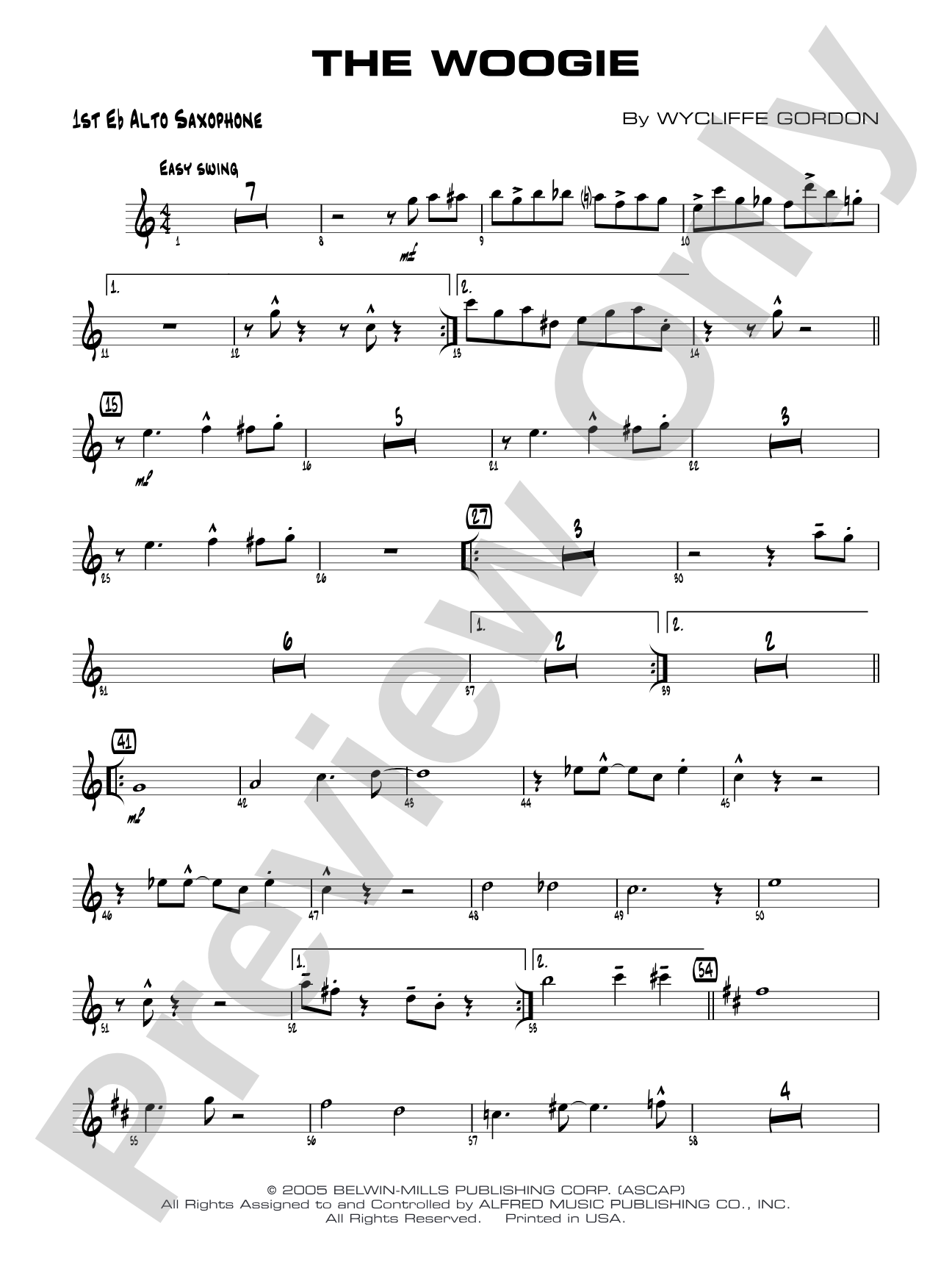 The Woogie: E-flat Alto Saxophone
