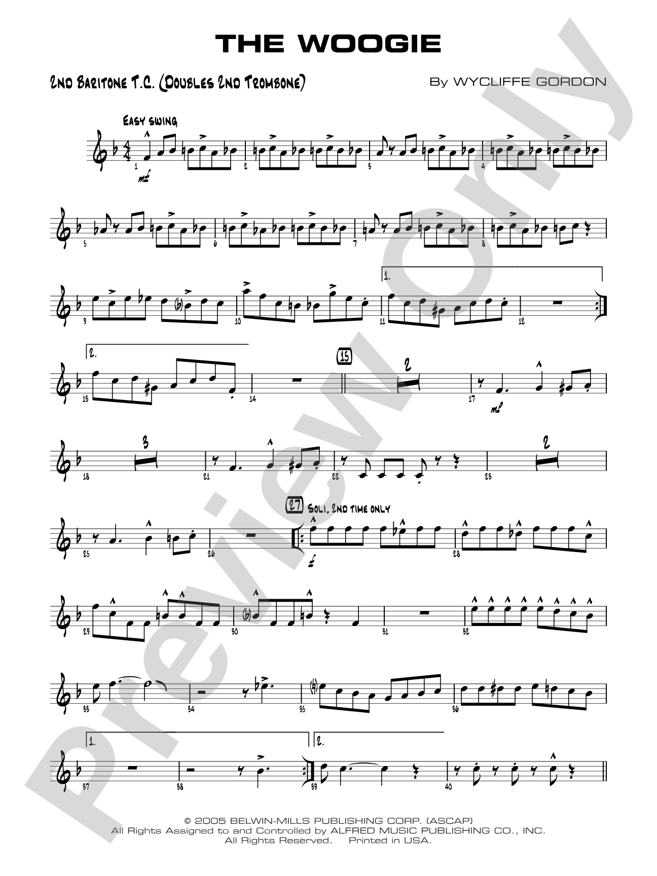The Woogie: 2nd Baritone T.C.