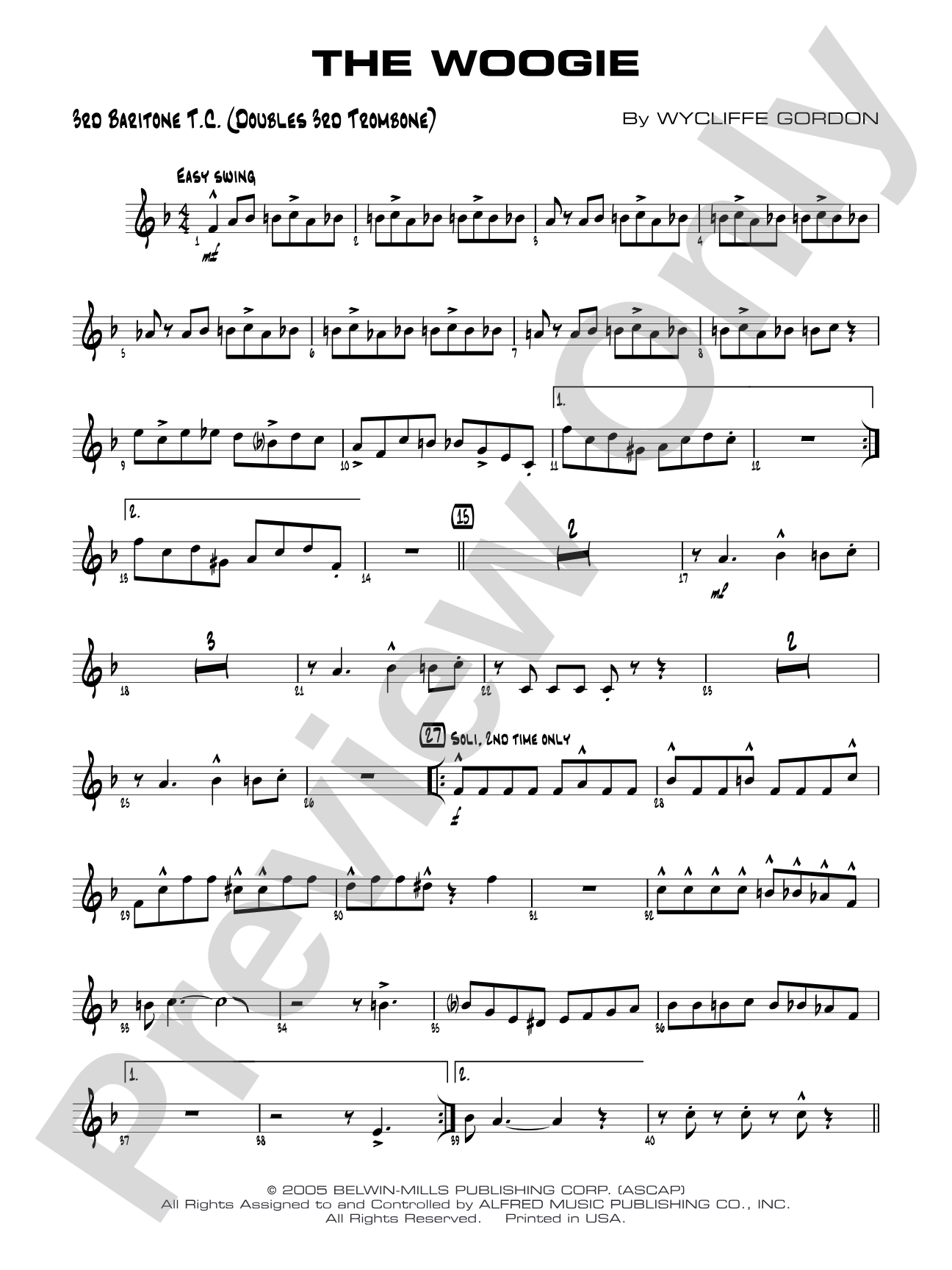 The Woogie: 3rd Baritone T.C.