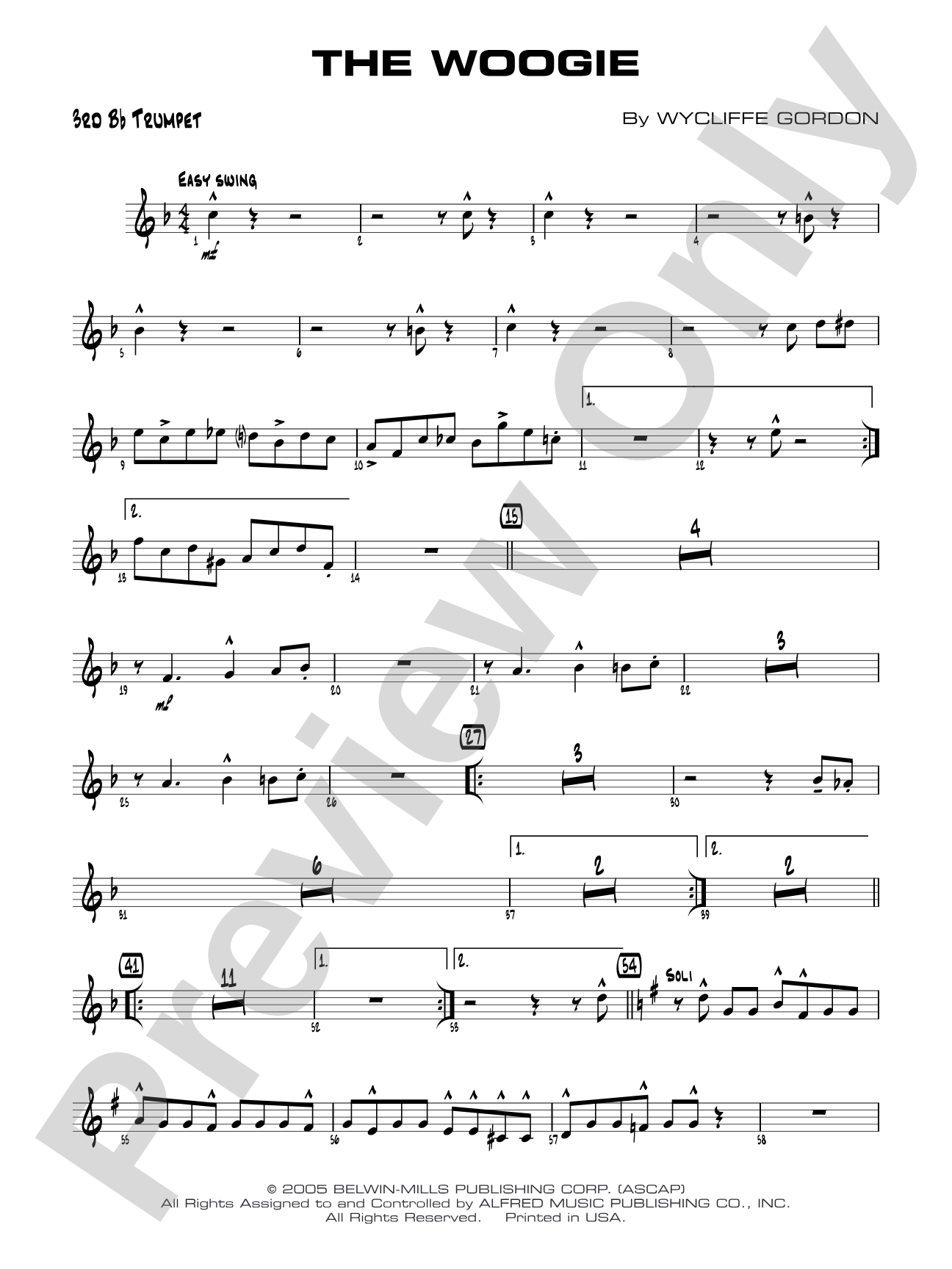 The Woogie: 3rd B-flat Trumpet