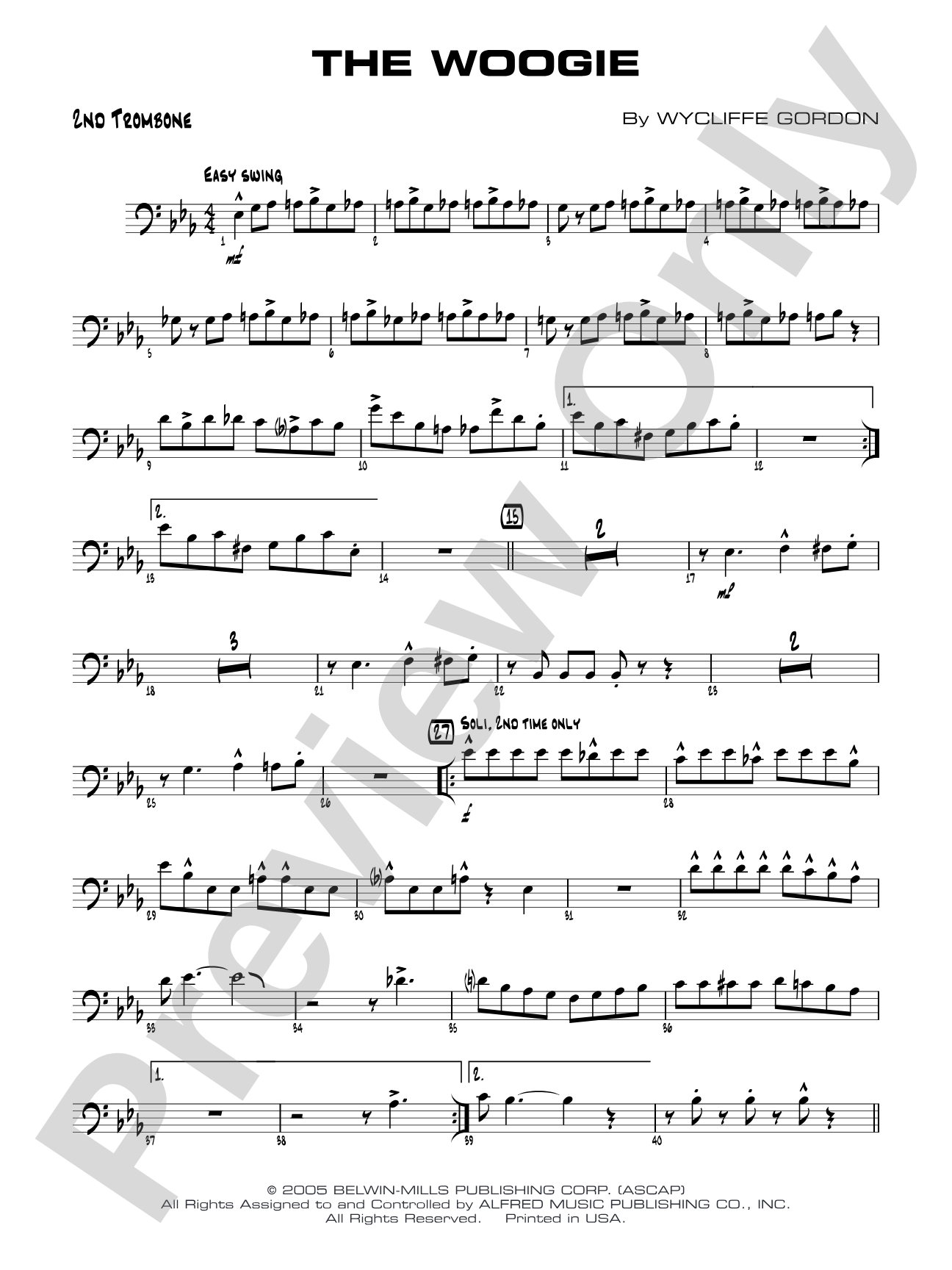 The Woogie: 2nd Trombone