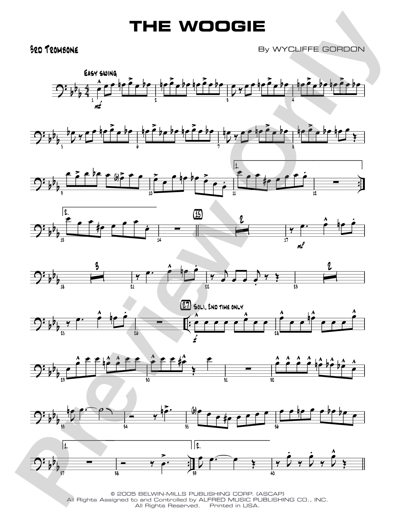 The Woogie: 3rd Trombone