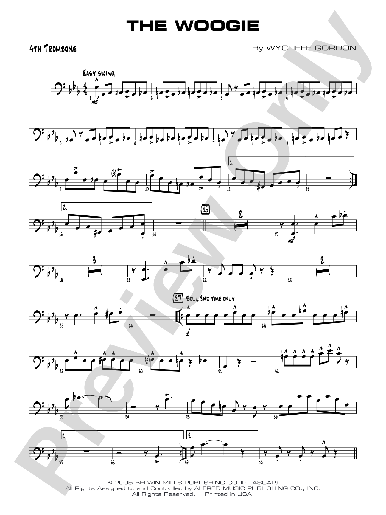 The Woogie: 4th Trombone