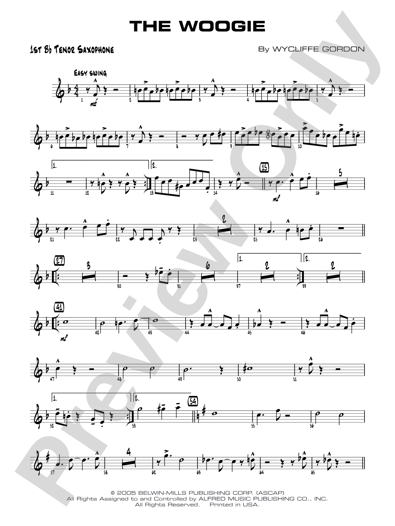 The Woogie: B-flat Tenor Saxophone