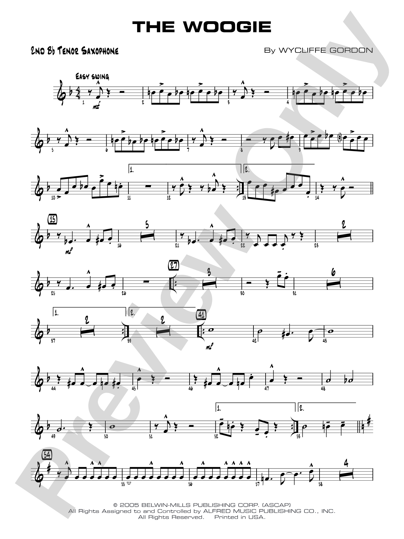The Woogie: 2nd B-flat Tenor Saxophone
