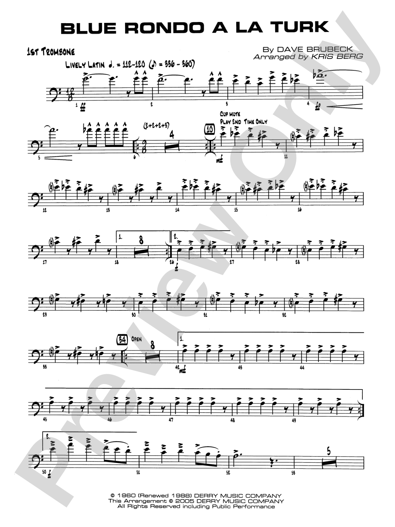 Blue Rondo a la Turk: 1st Trombone