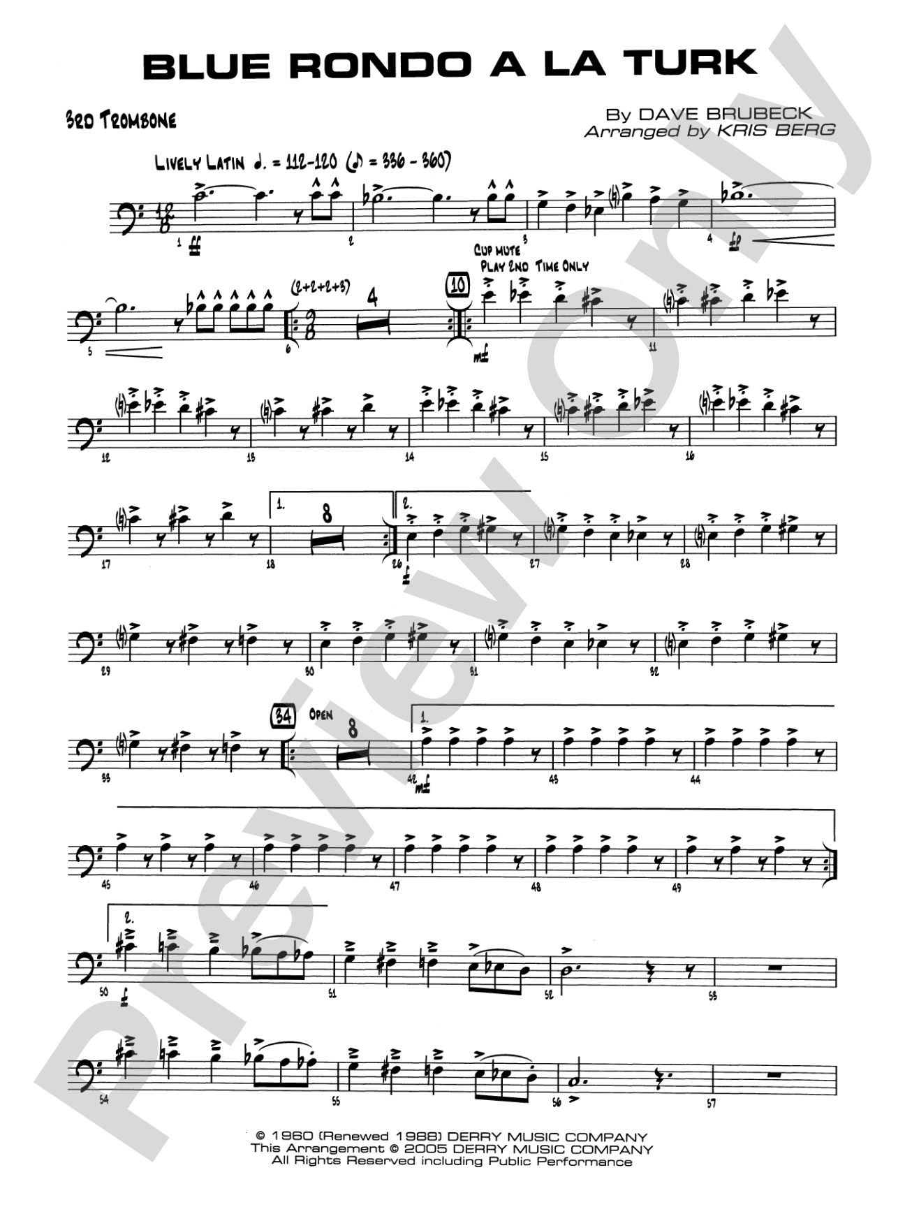 Blue Rondo a la Turk: 3rd Trombone