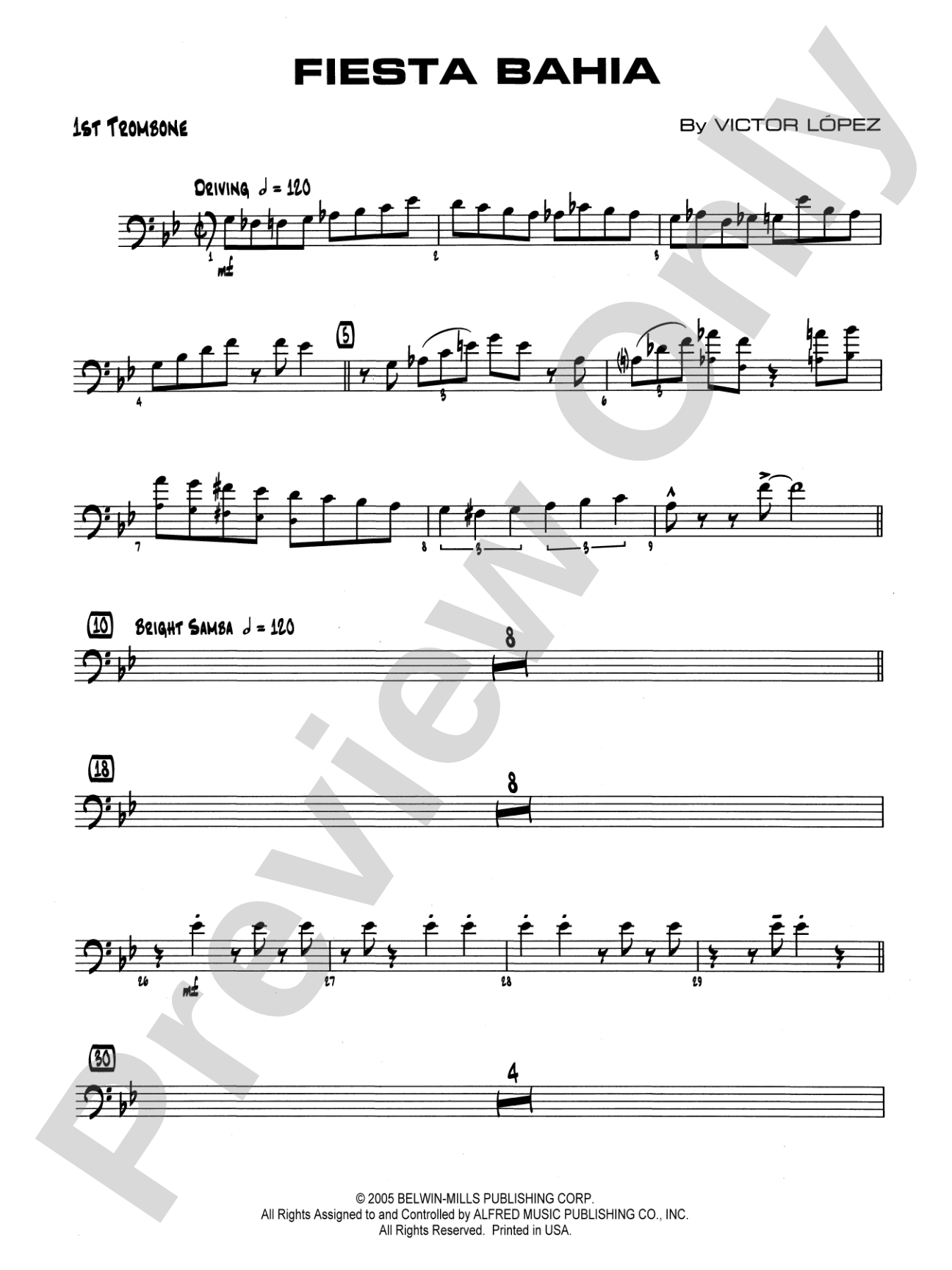 Fiesta Bahia: 1st Trombone