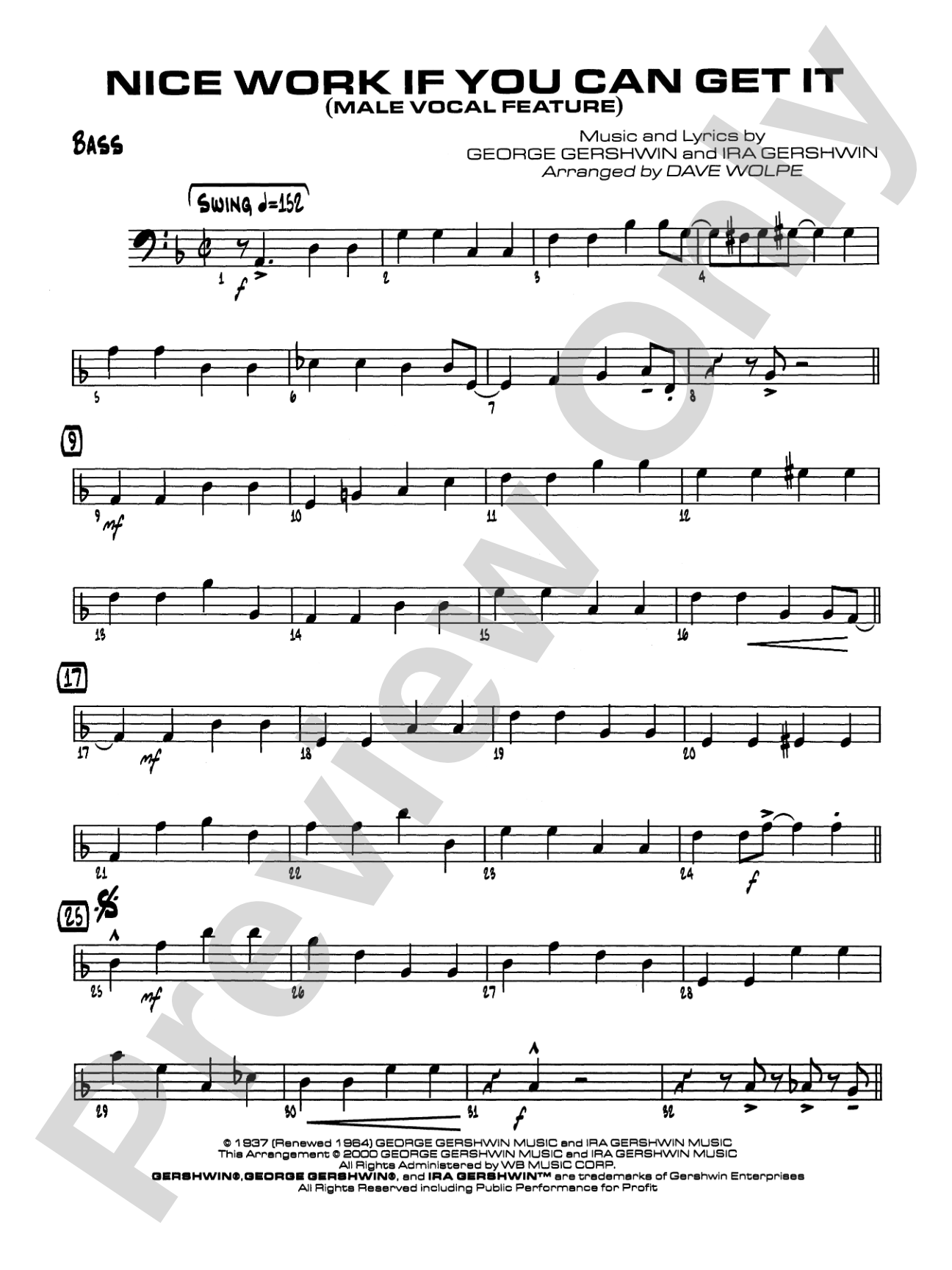 Nice Work If You Can Get It: String Bass