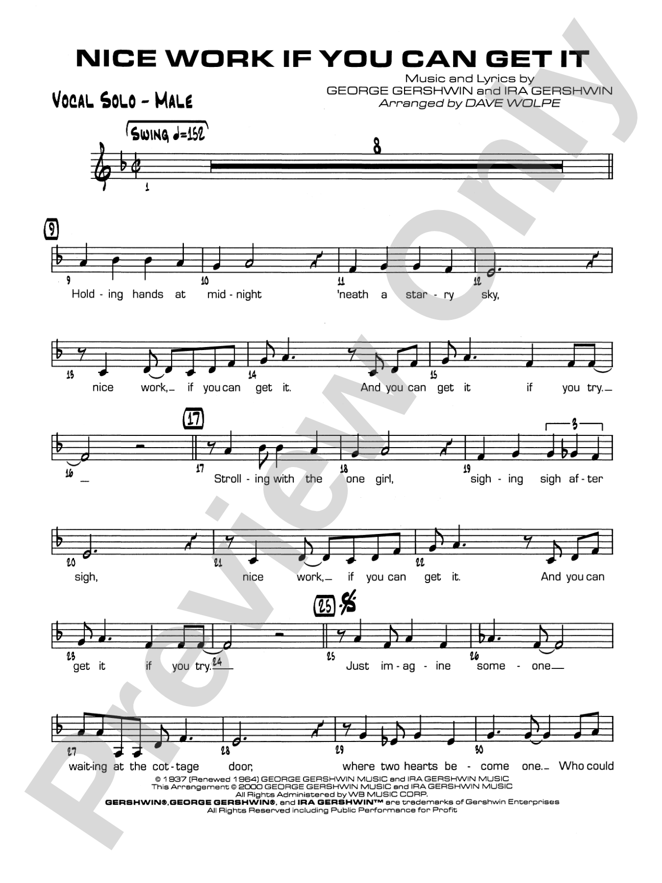 Nice Work If You Can Get It: Vocal Solo