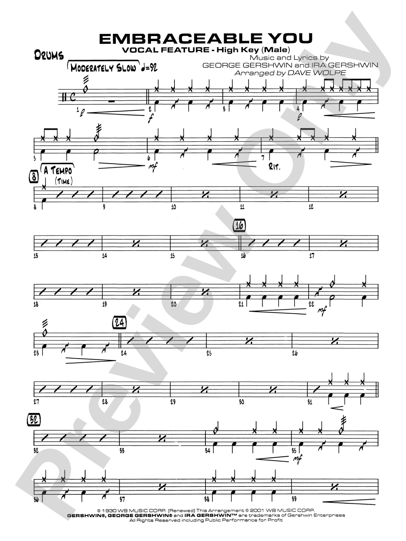 Embraceable You: Drums
