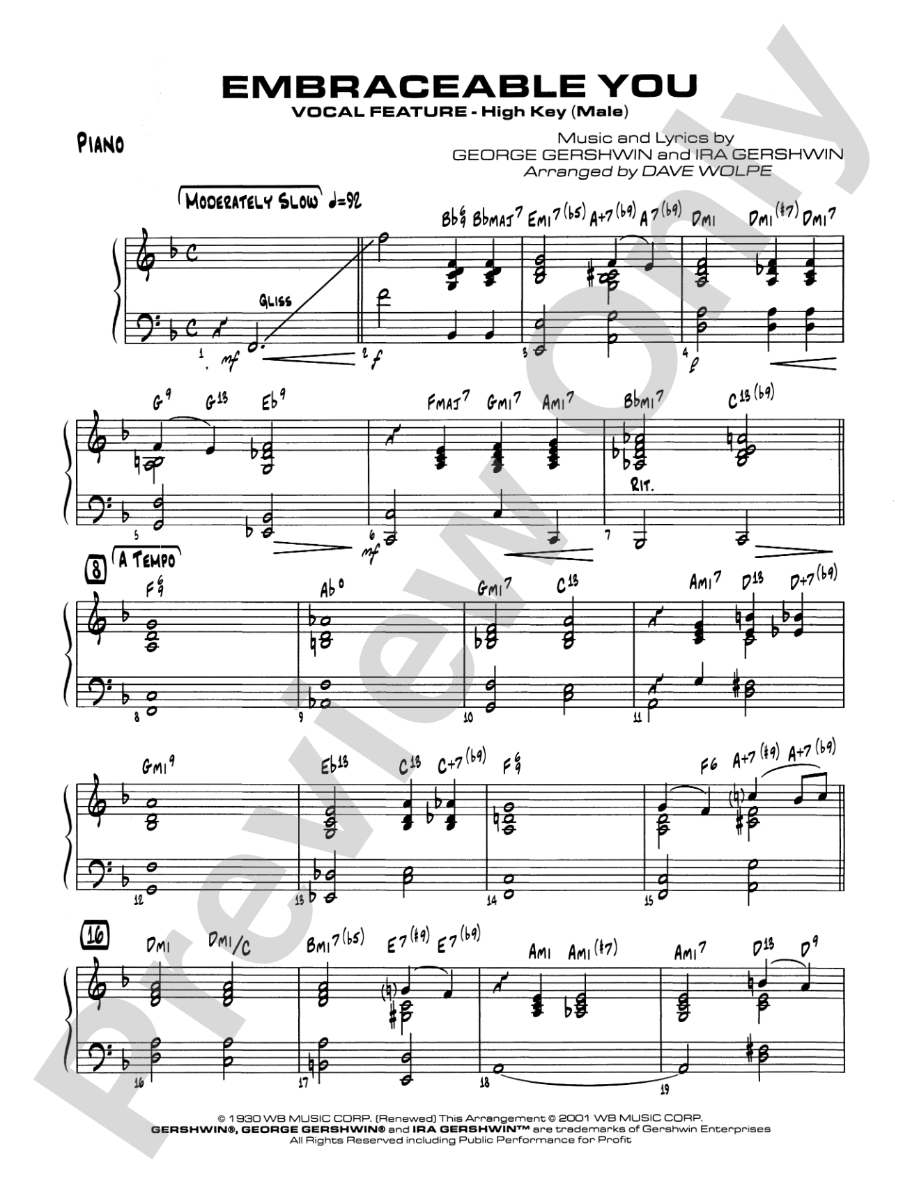 Embraceable You: Piano Accompaniment