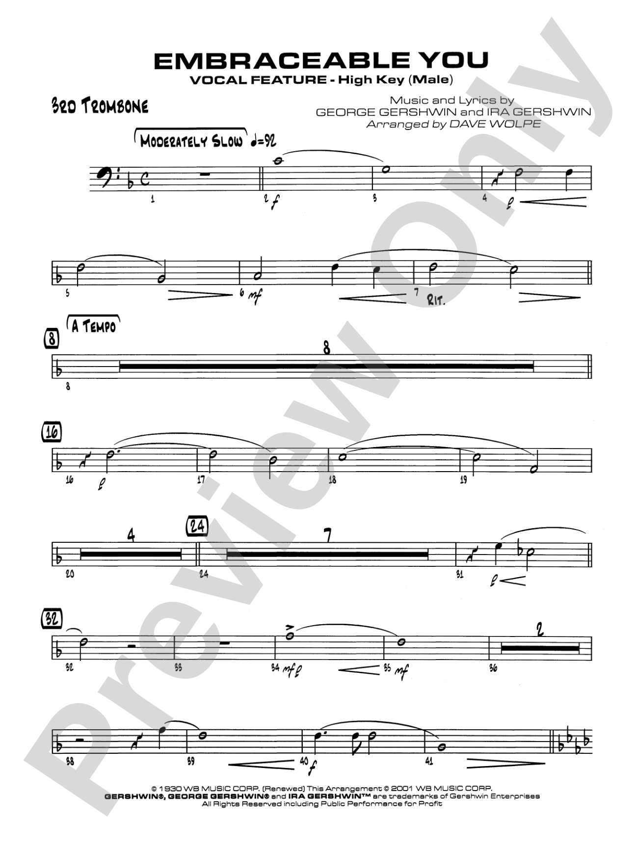 Embraceable You: 3rd Trombone