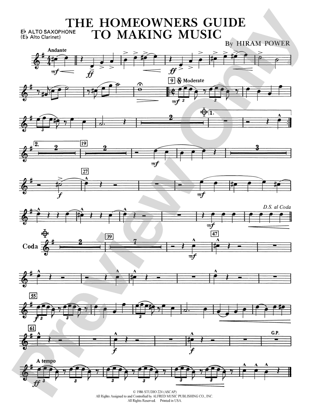 The Homeowners Guide to Making Music: E-flat Alto Saxophone