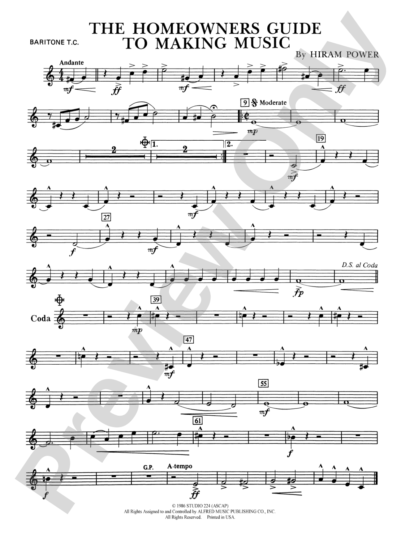 The Homeowners Guide to Making Music: Baritone T.C.