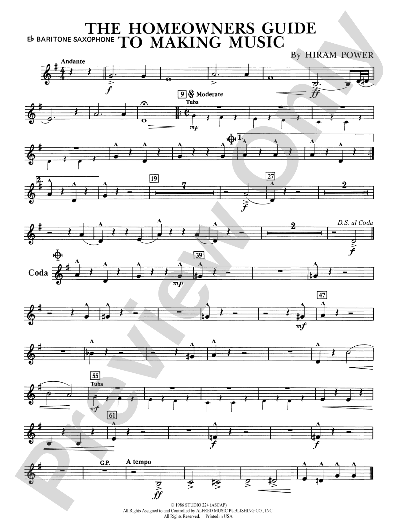 The Homeowners Guide to Making Music: E-flat Baritone Saxophone