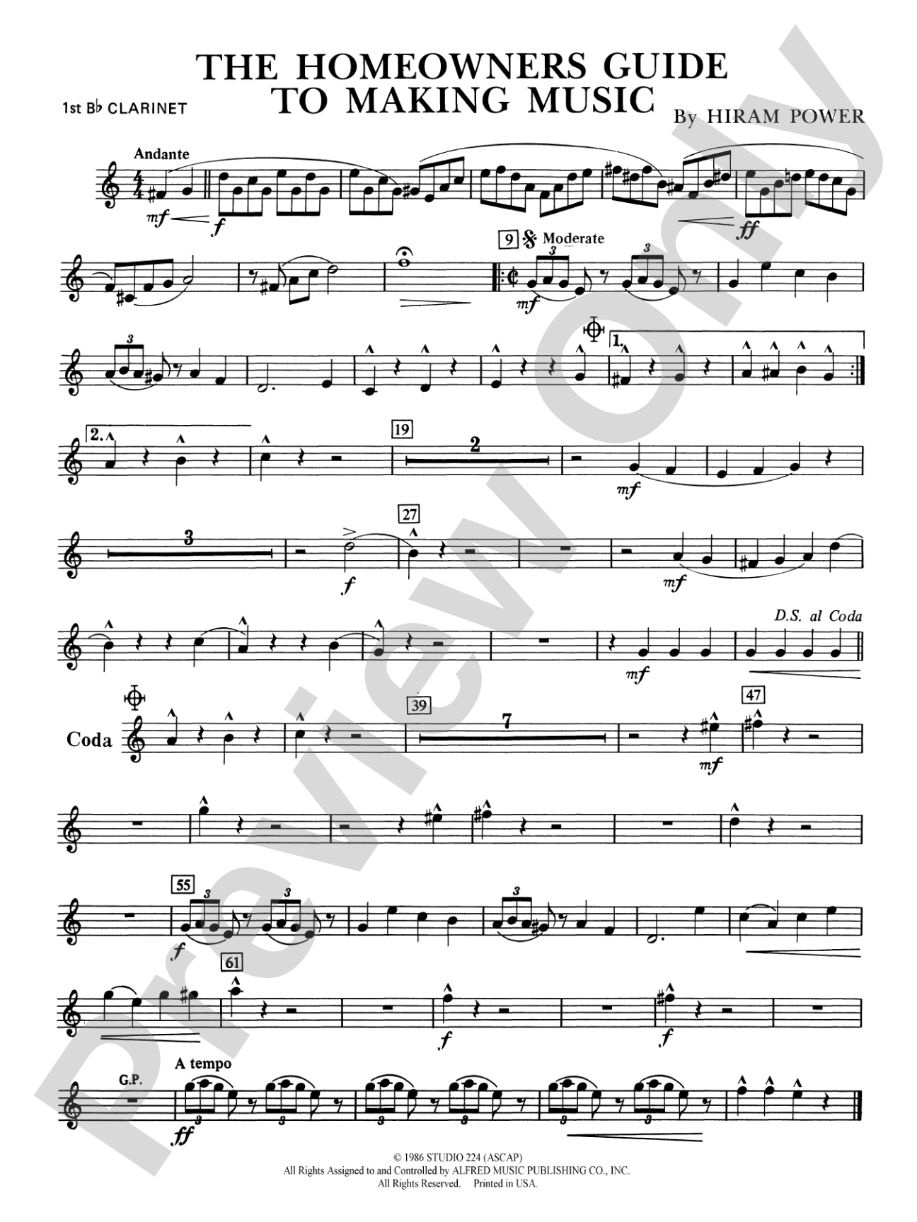 The Homeowners Guide to Making Music: 1st B-flat Clarinet