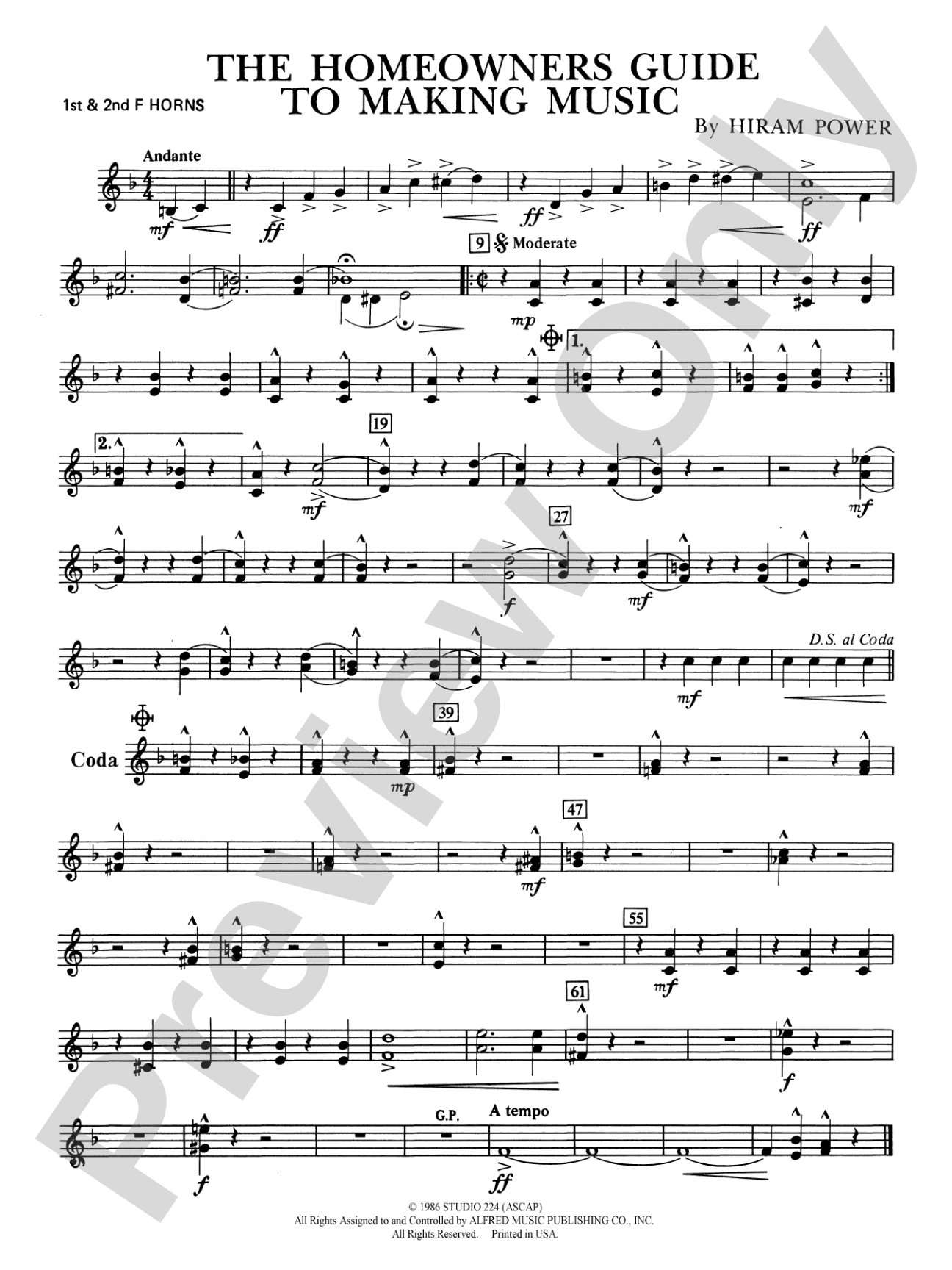 The Homeowners Guide to Making Music: 1st & 2nd F Horns