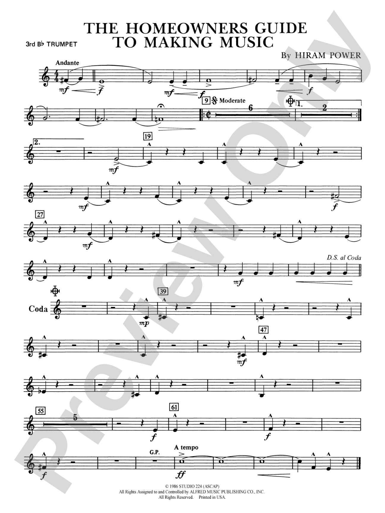 The Homeowners Guide to Making Music: 3rd B-flat Trumpet