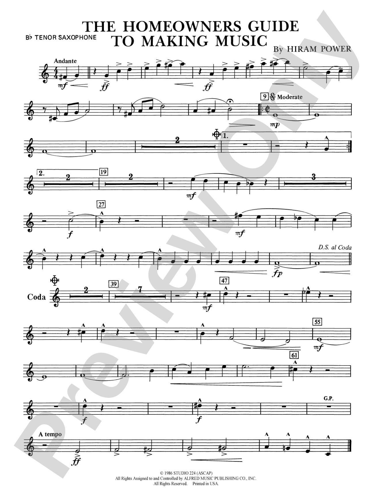 The Homeowners Guide to Making Music: B-flat Tenor Saxophone