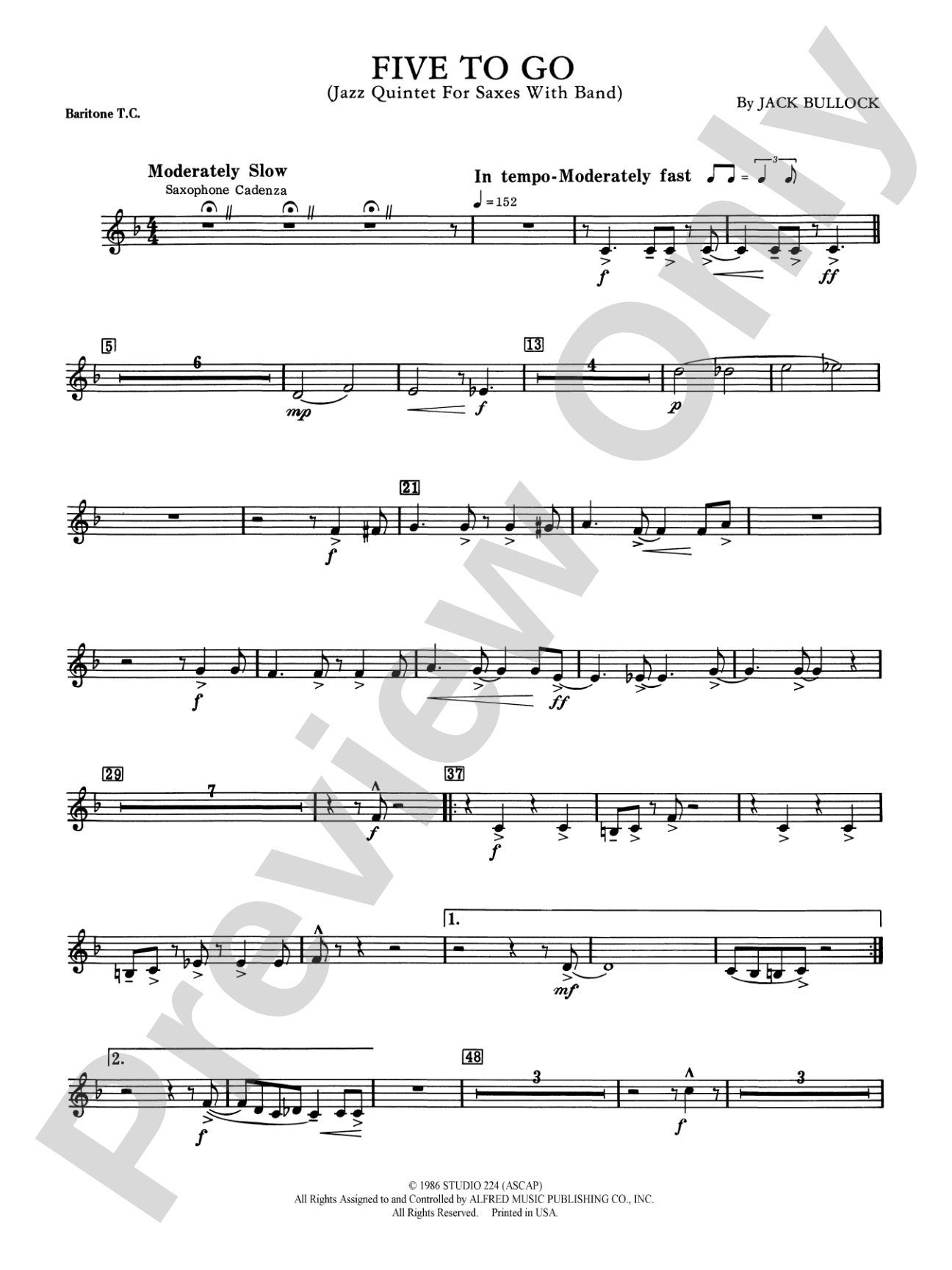 Five to Go: Baritone T.C.