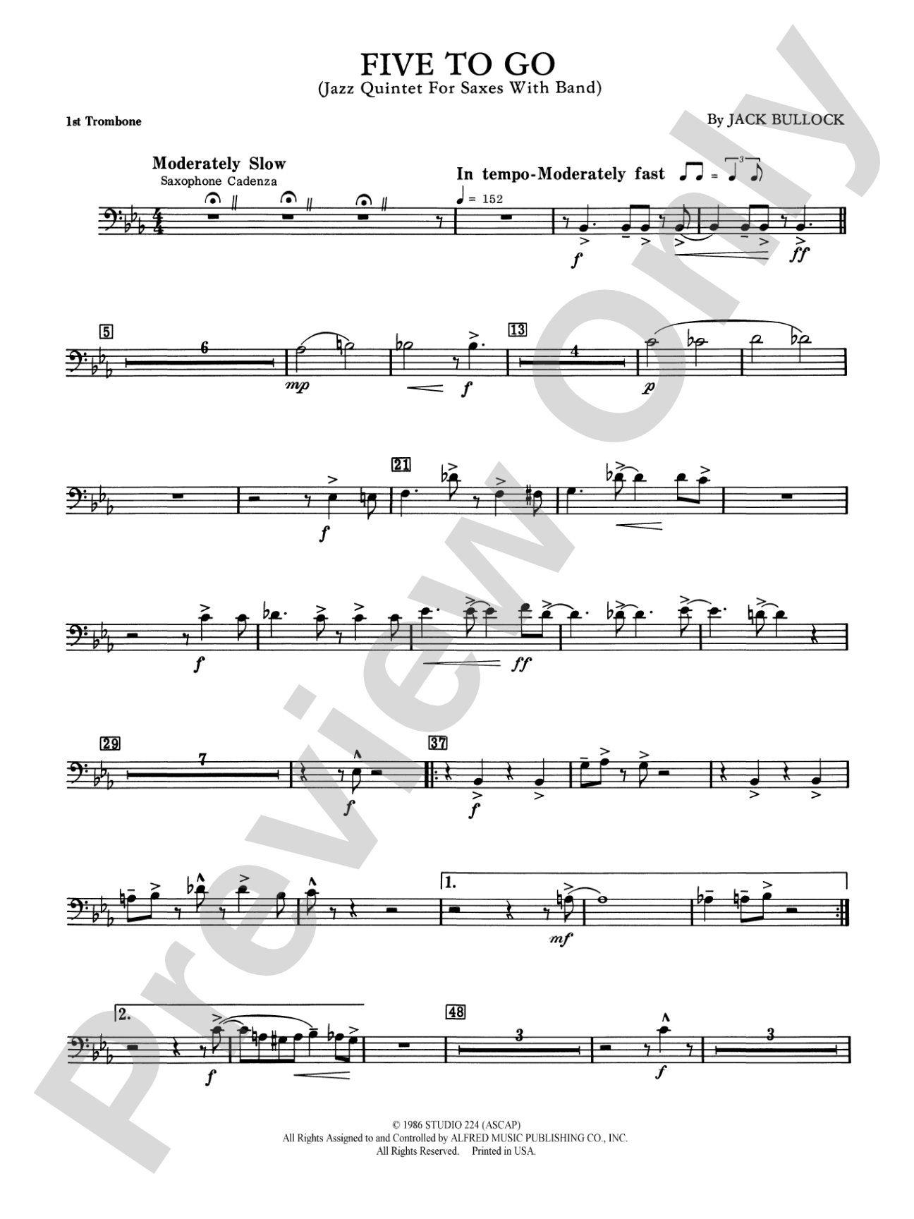 Five to Go: 1st Trombone