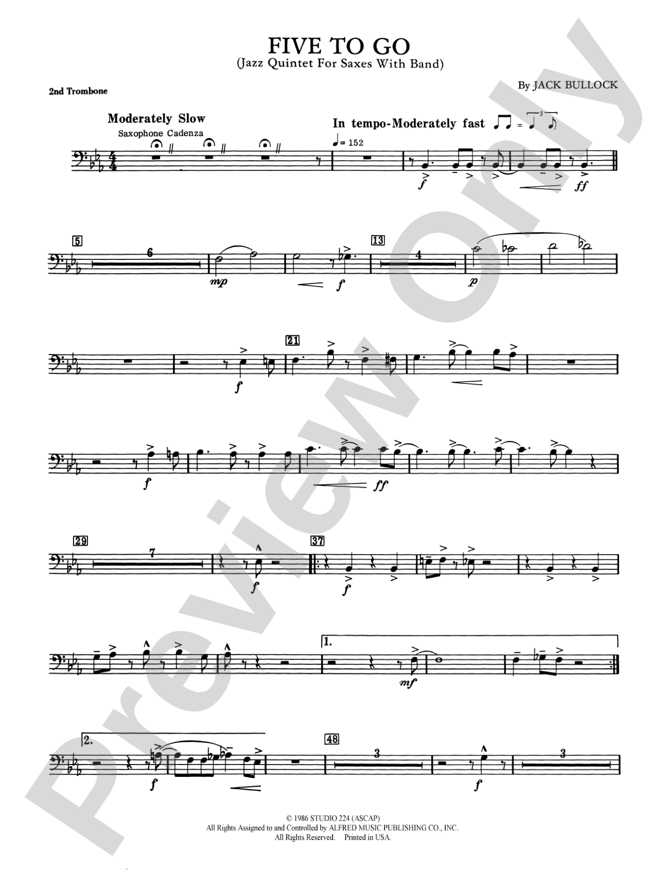 Five to Go: 2nd Trombone