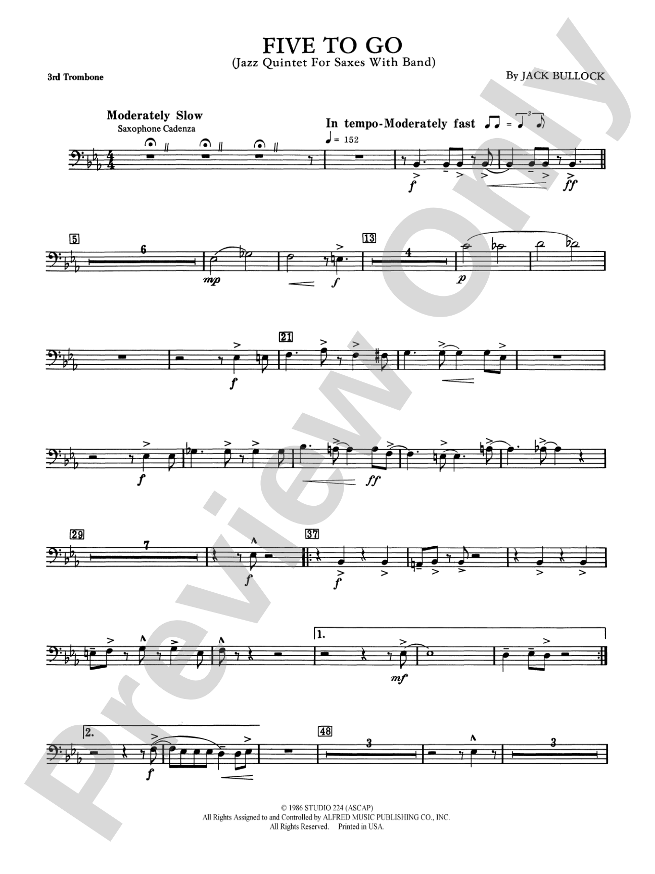 Five to Go: 3rd Trombone