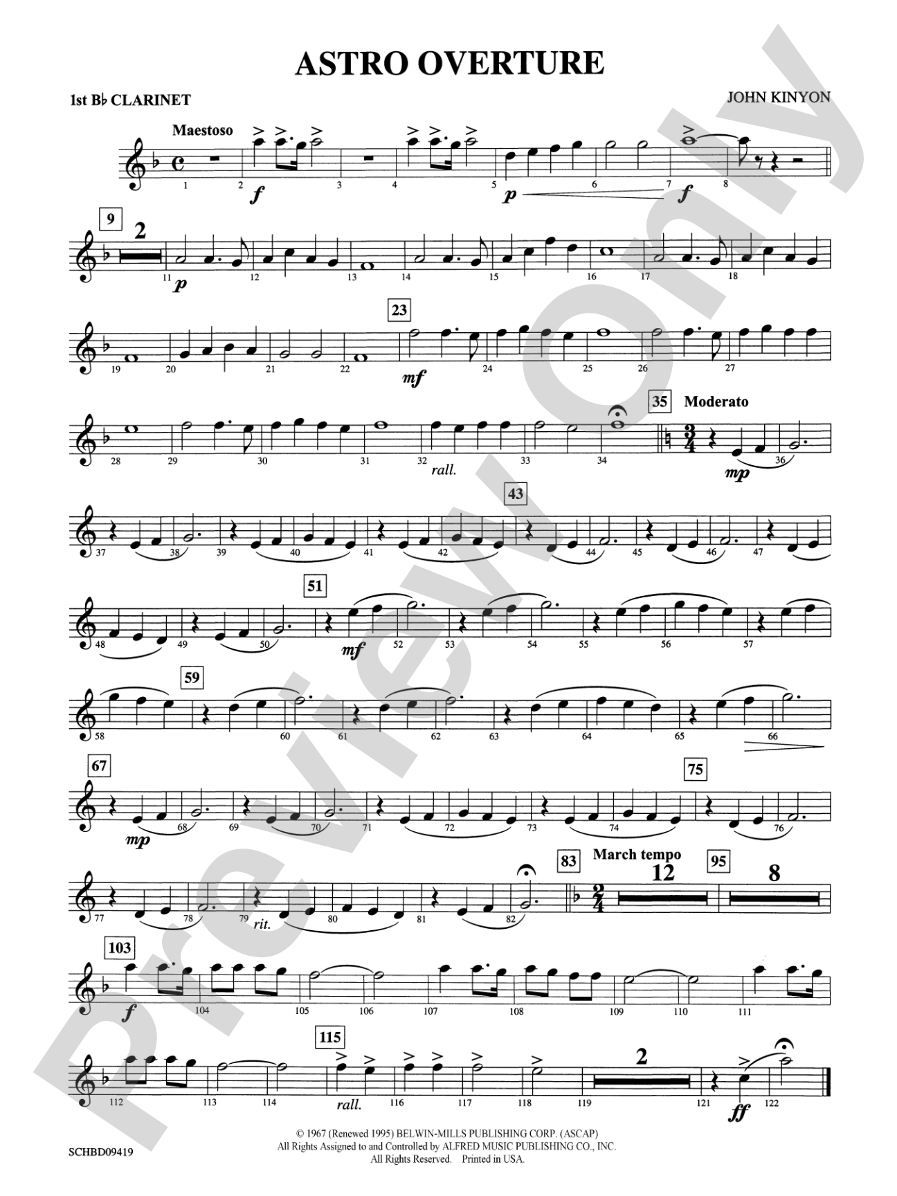 Astro Overture: 1st B-flat Clarinet
