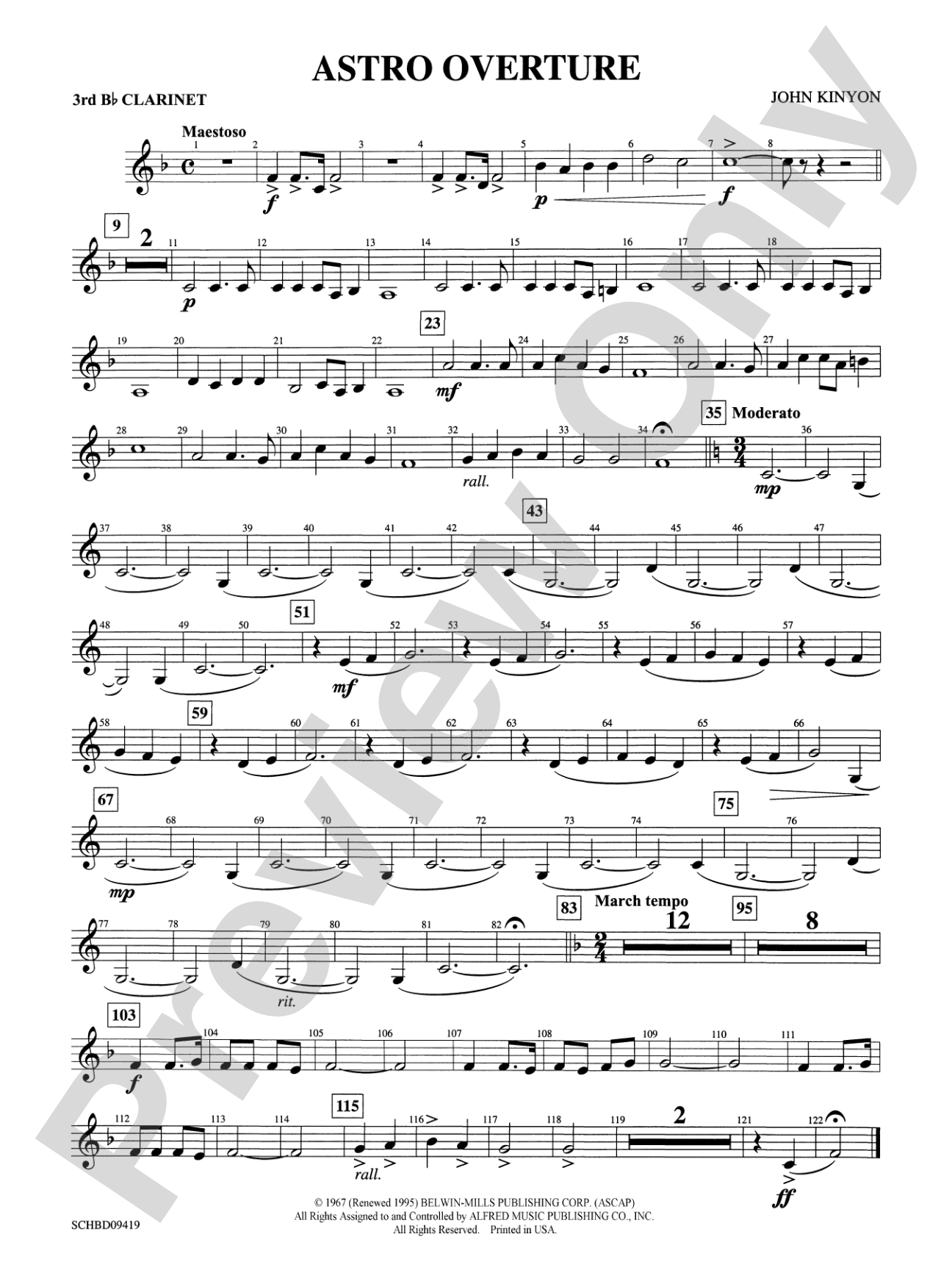 Astro Overture: 3rd B-flat Clarinet