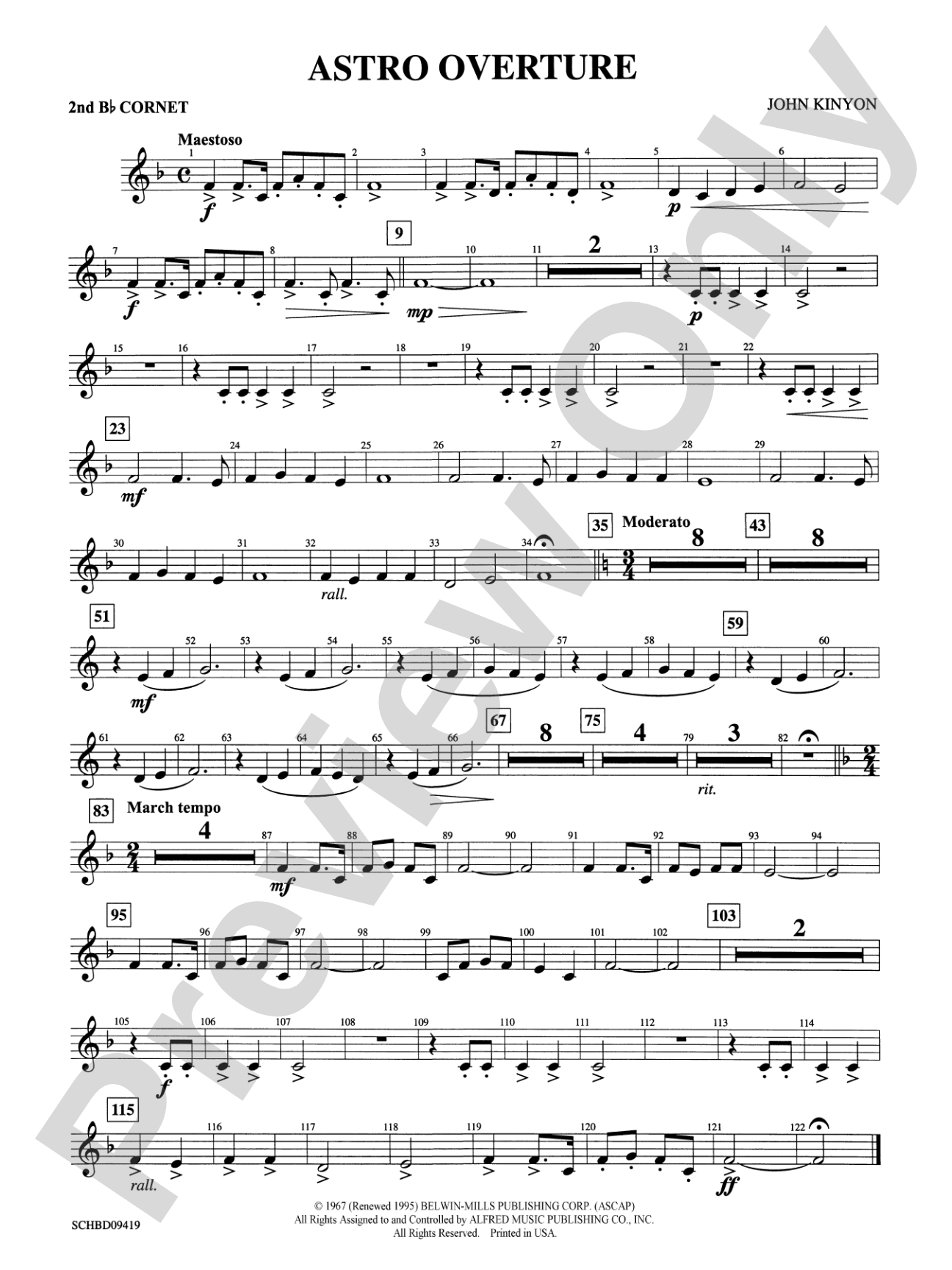 Astro Overture: 2nd B-flat Cornet