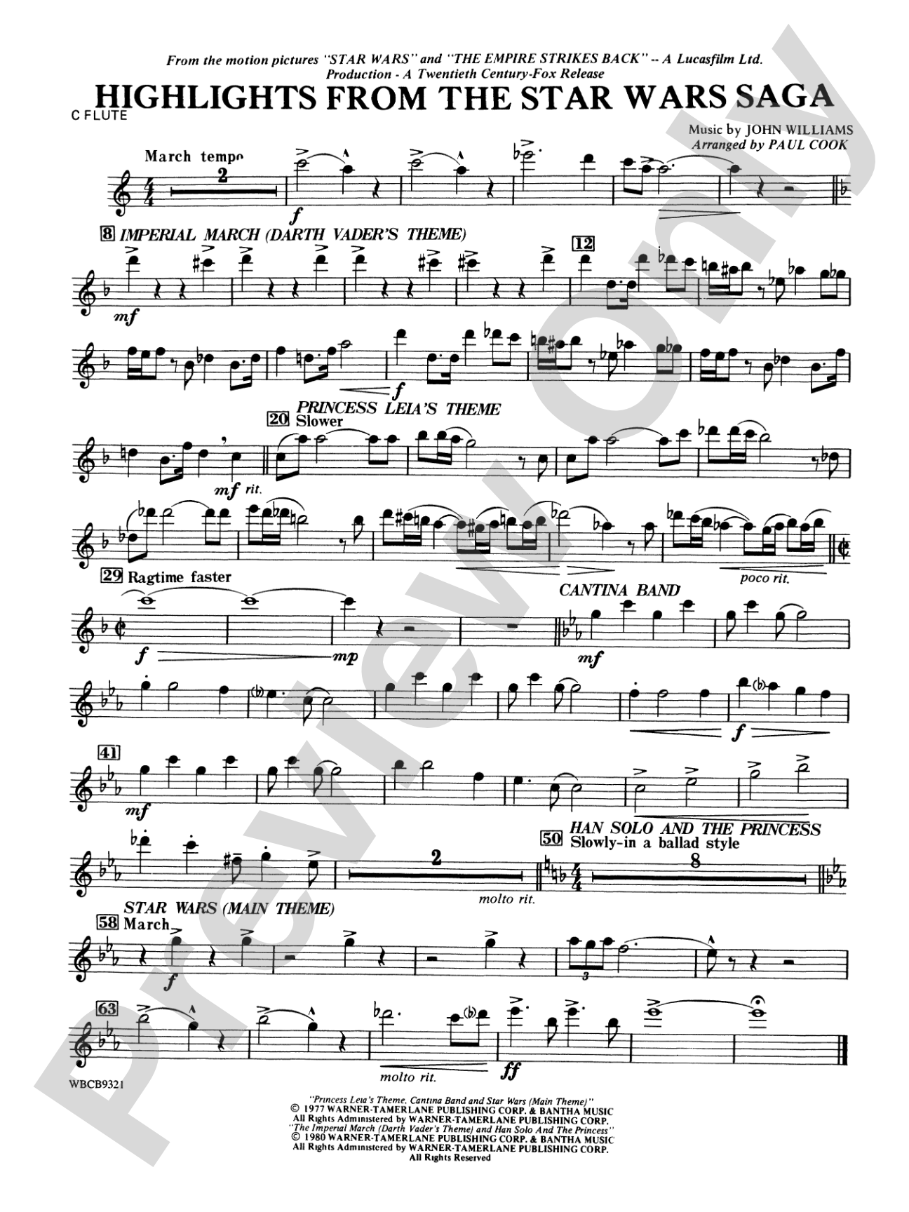 Star Wars® Saga, Highlights from the: Flute