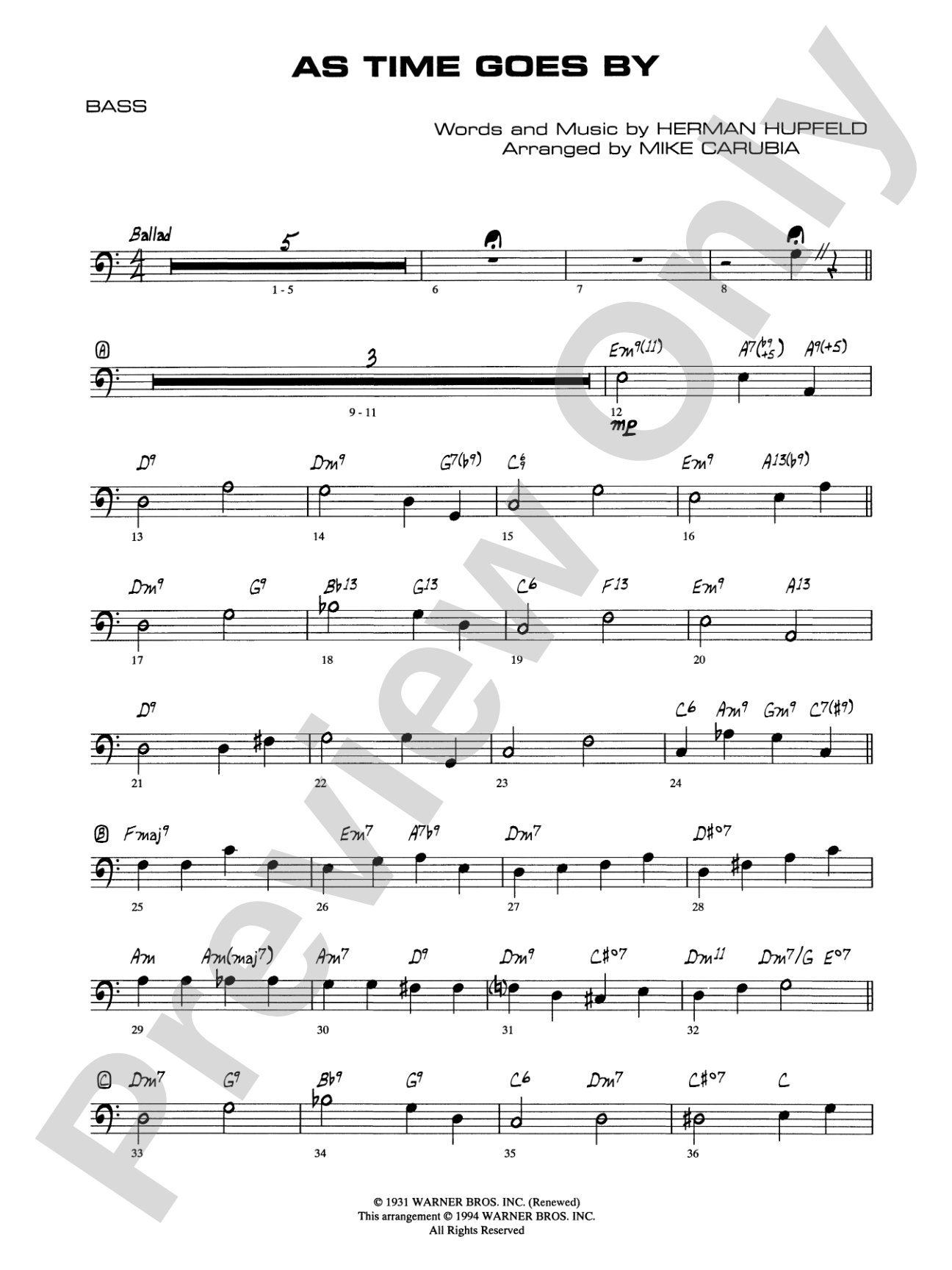 As Time Goes By: String Bass