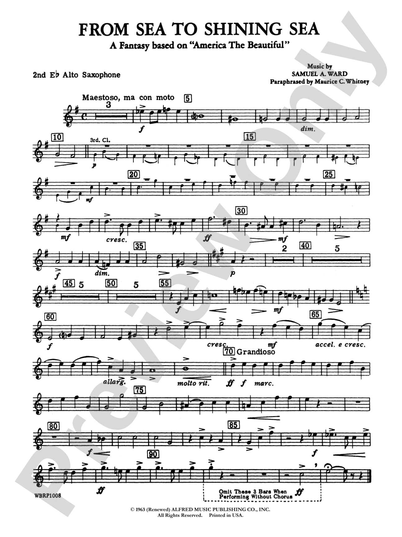 From Sea to Shining Sea (A Fantasy Based on "America the Beautiful"): 2nd E-flat Alto Saxophone