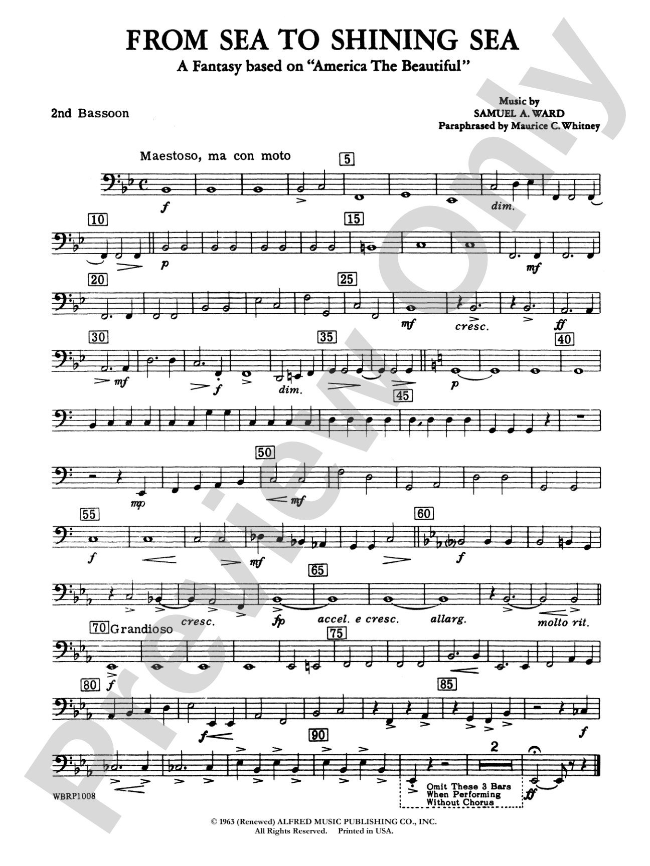 From Sea to Shining Sea (A Fantasy Based on "America the Beautiful"): 2nd Bassoon