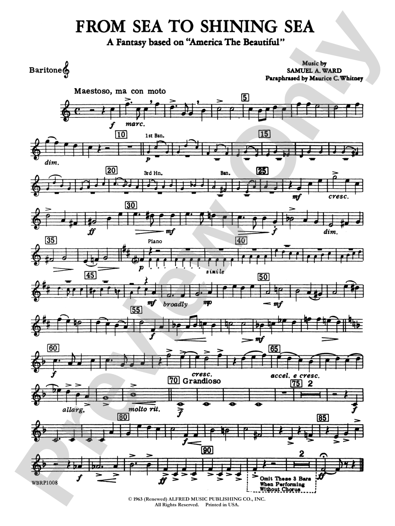 From Sea to Shining Sea (A Fantasy Based on "America the Beautiful"): Baritone T.C.