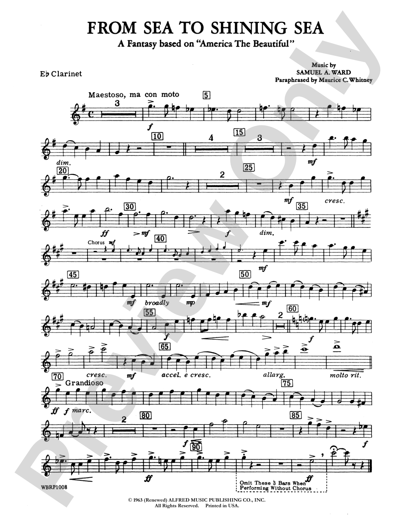 From Sea to Shining Sea (A Fantasy Based on "America the Beautiful"): E-flat Soprano Clarinet