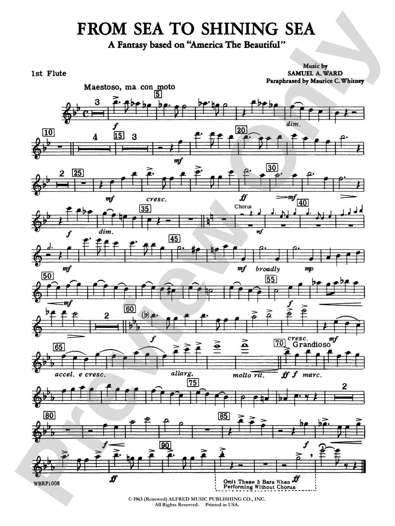 From Sea to Shining Sea (A Fantasy Based on "America the Beautiful"): Flute