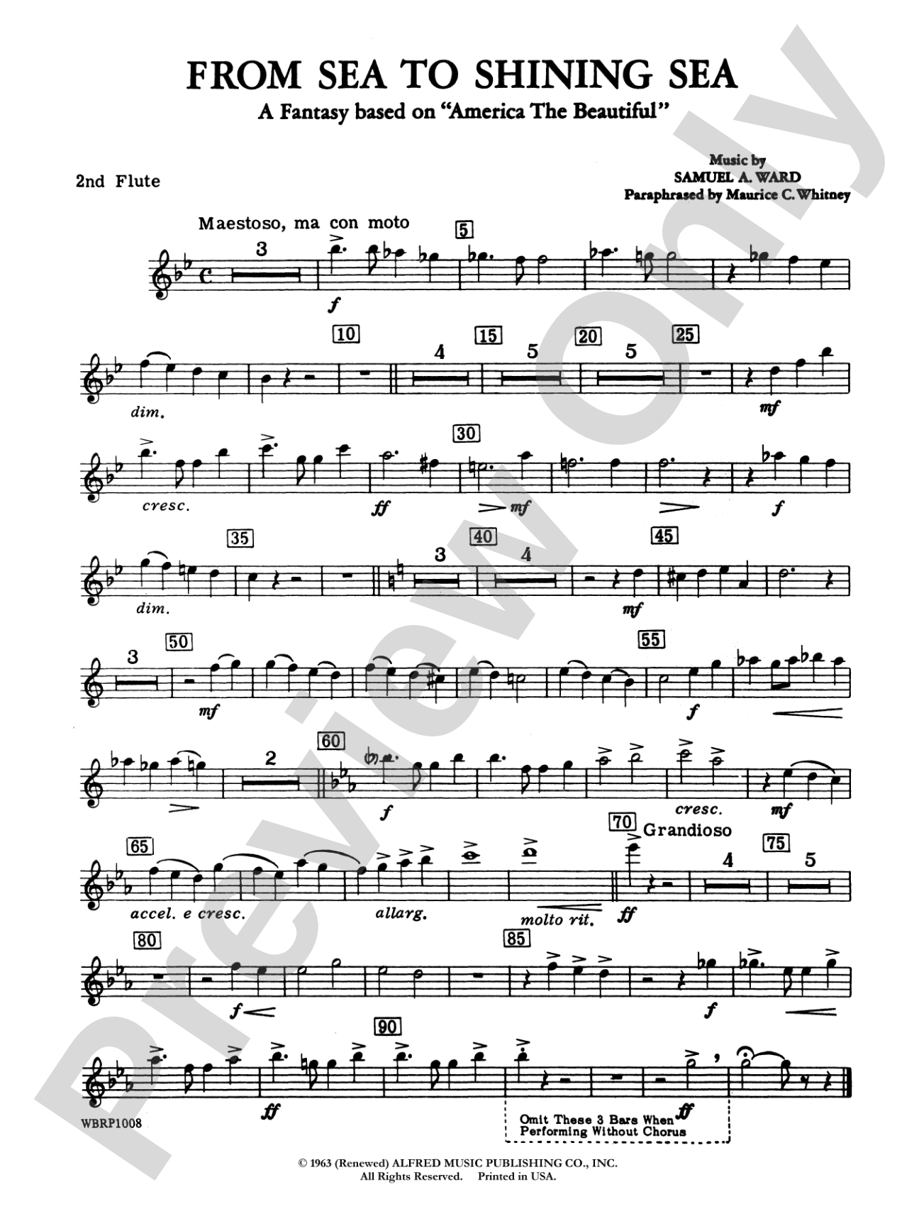 From Sea to Shining Sea (A Fantasy Based on "America the Beautiful"): 2nd Flute
